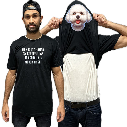 I'm Really A Bichon Frise Flip Shirt - Funny Dog Owner T-Shirt Flip Tee