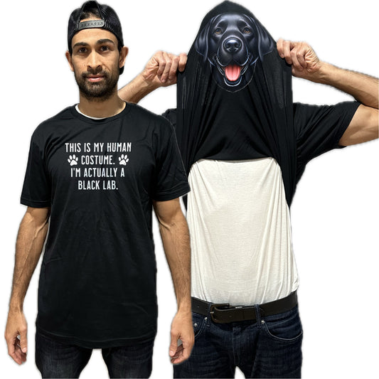 I'm Really A Black Lab Flip Shirt - Funny Dog Owner T-Shirt Flip Tee