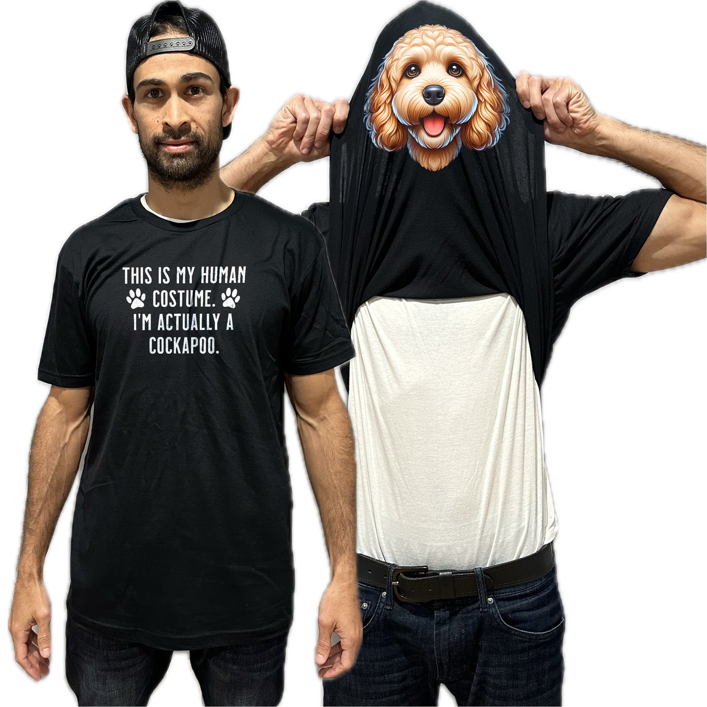 I'm Really A Cockapoo Flip Shirt - Funny Dog Owner T-Shirt Flip Tee