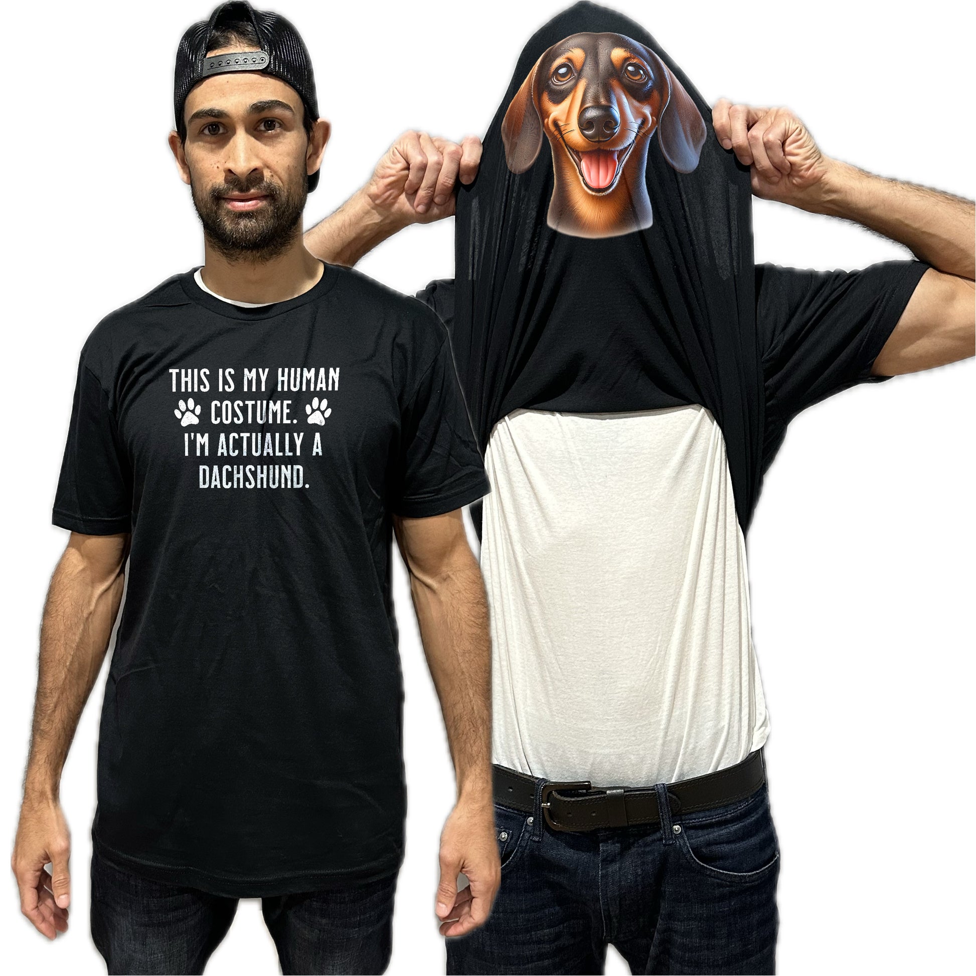 I'm Really A Dachshund Flip Shirt - Funny Dog Owner T-Shirt Flip Tee