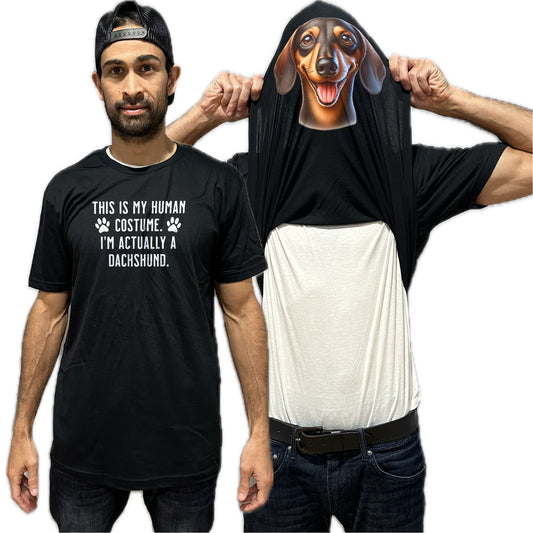 I'm Really A Dachshund Flip Shirt - Funny Dog Owner T-Shirt Flip Tee