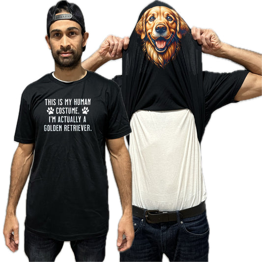 I'm Really A Golden Retriever Flip Shirt - Funny Dog Owner T-Shirt Flip Tee