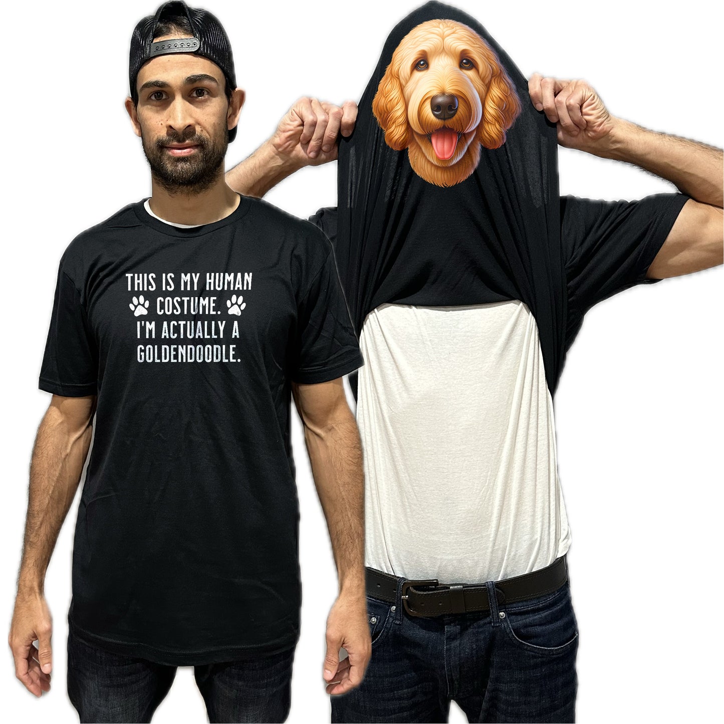 I'm Really A Goldendoodle Flip Shirt - Funny Dog Owner T-Shirt Flip Tee