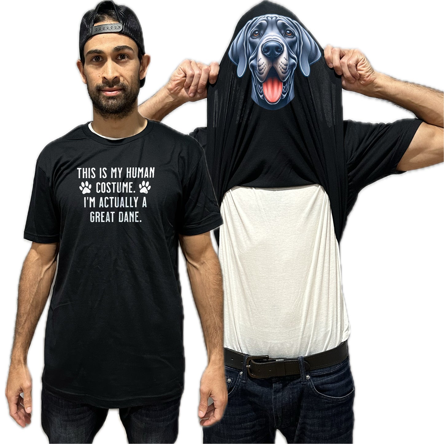 I'm Really A Great Dane Flip Shirt - Funny Dog Owner T-Shirt Flip Tee