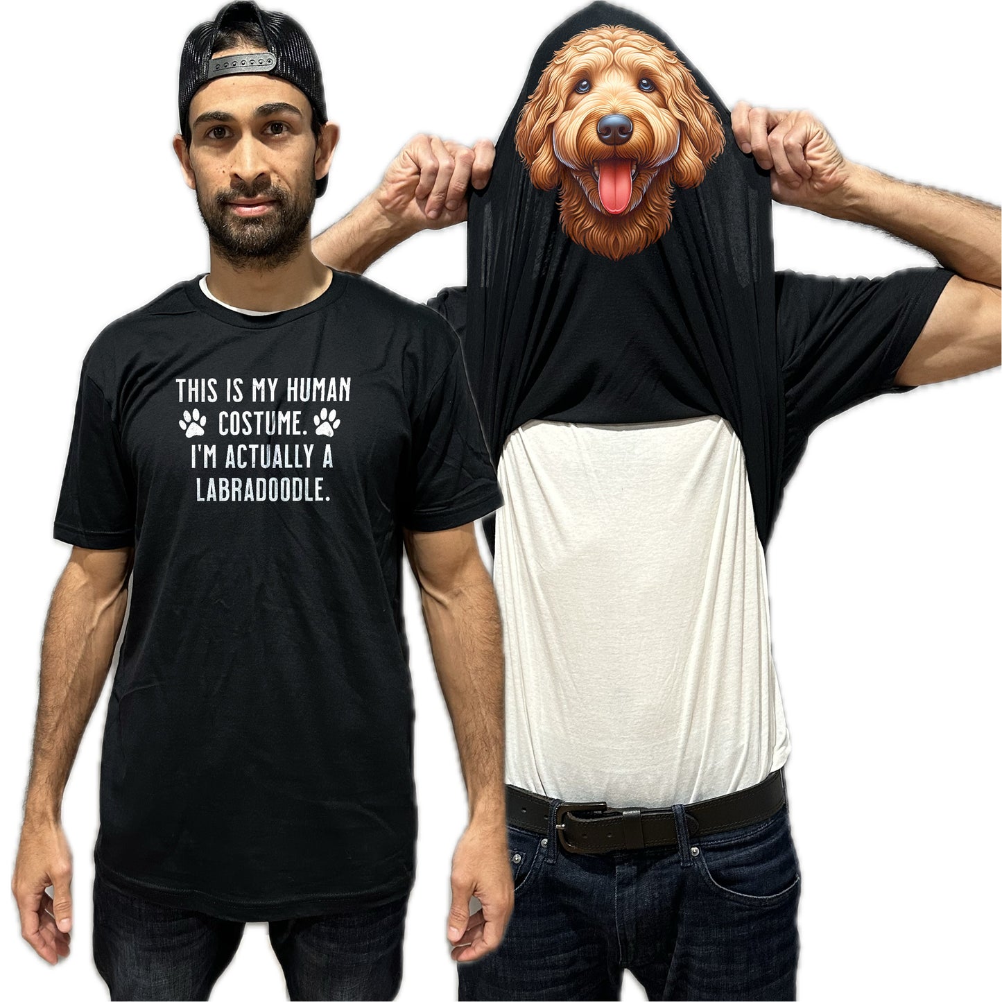 I'm Really A Labradoodle Flip Shirt - Funny Dog Owner T-Shirt Flip Tee