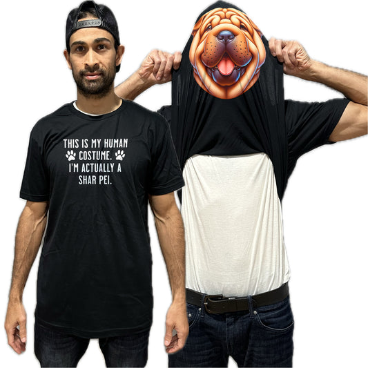 I'm Really A Shar Pei Flip Shirt - Funny Dog Owner T-Shirt Flip Tee