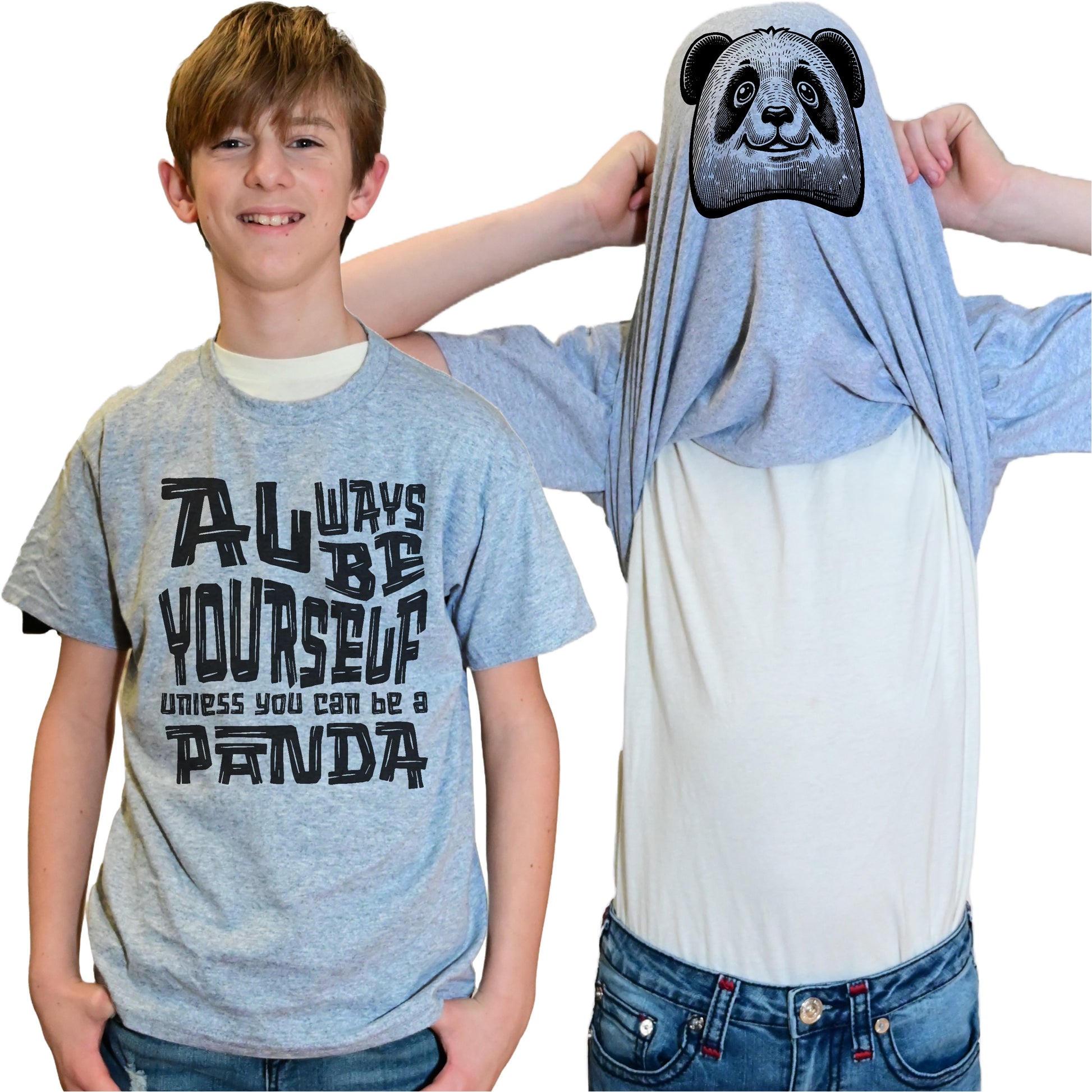 Always Be Yourself Unless You Can Be A Panda Flip Shirt - Funny Panda Bear Face Flip Tee T-Shirt