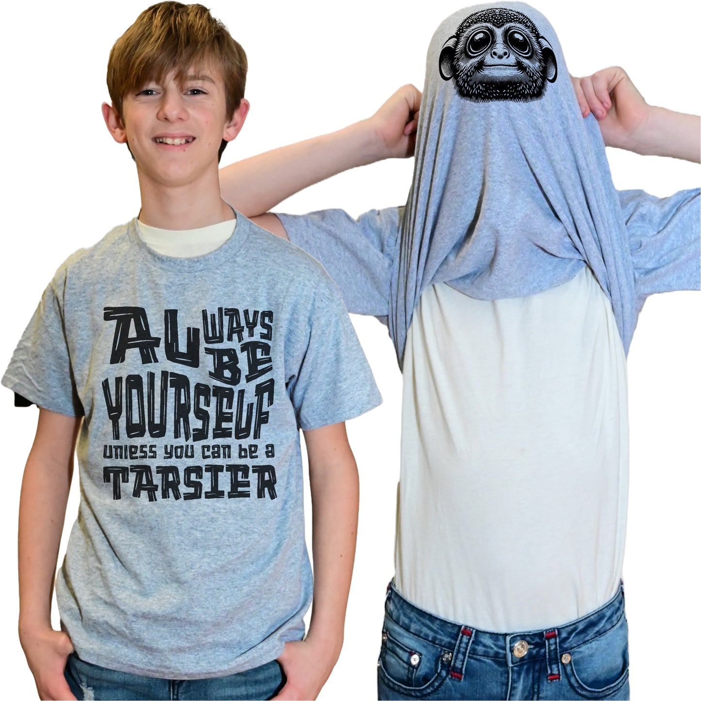 Always Be Yourself Unless You Can Be A Tarsier Flip Shirt - Funny Monkey Face Flip Tee T-Shirt