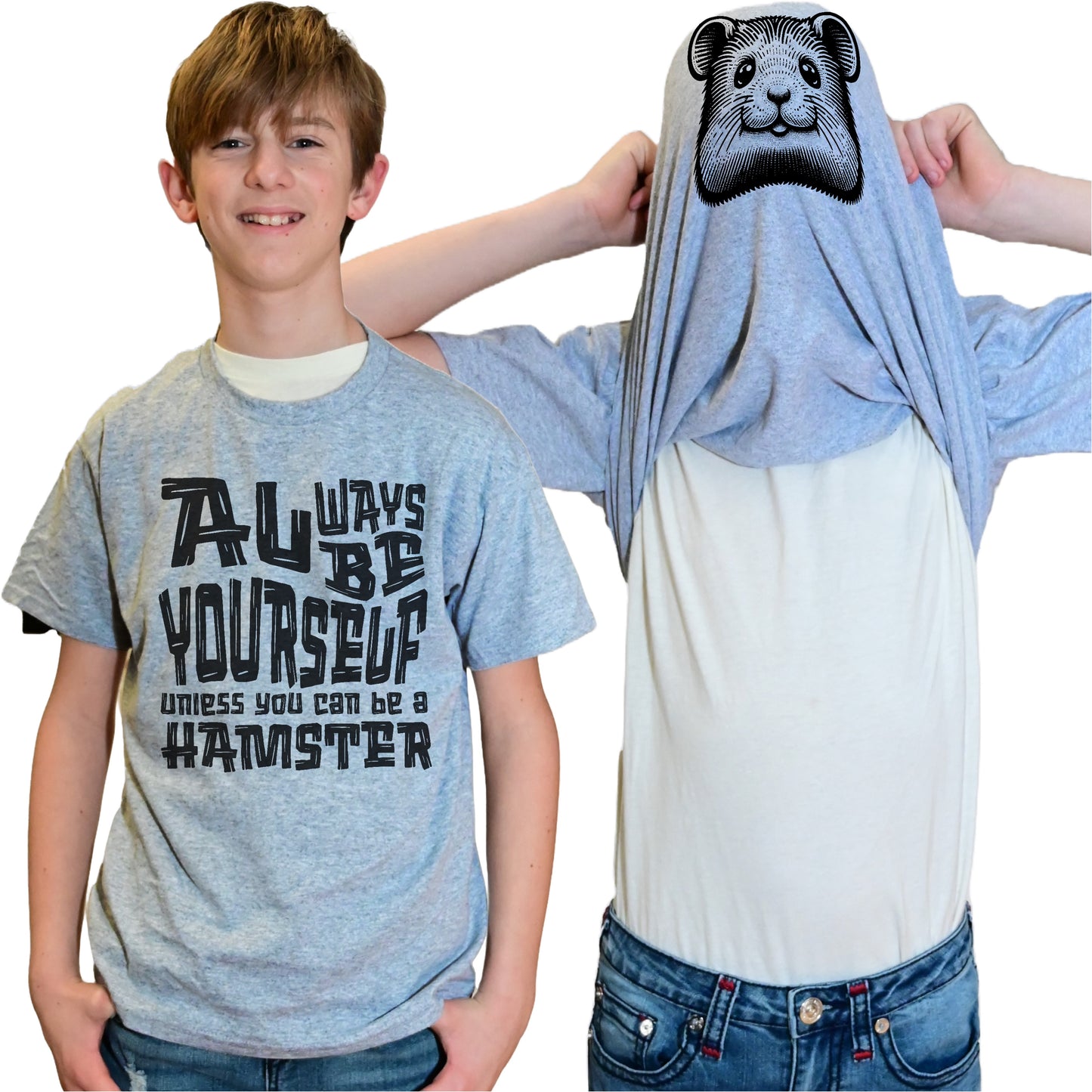 Always Be Yourself Unless You Can Be A Hamster Flip Shirt - Funny Animal Face Flip Tee T-Shirt
