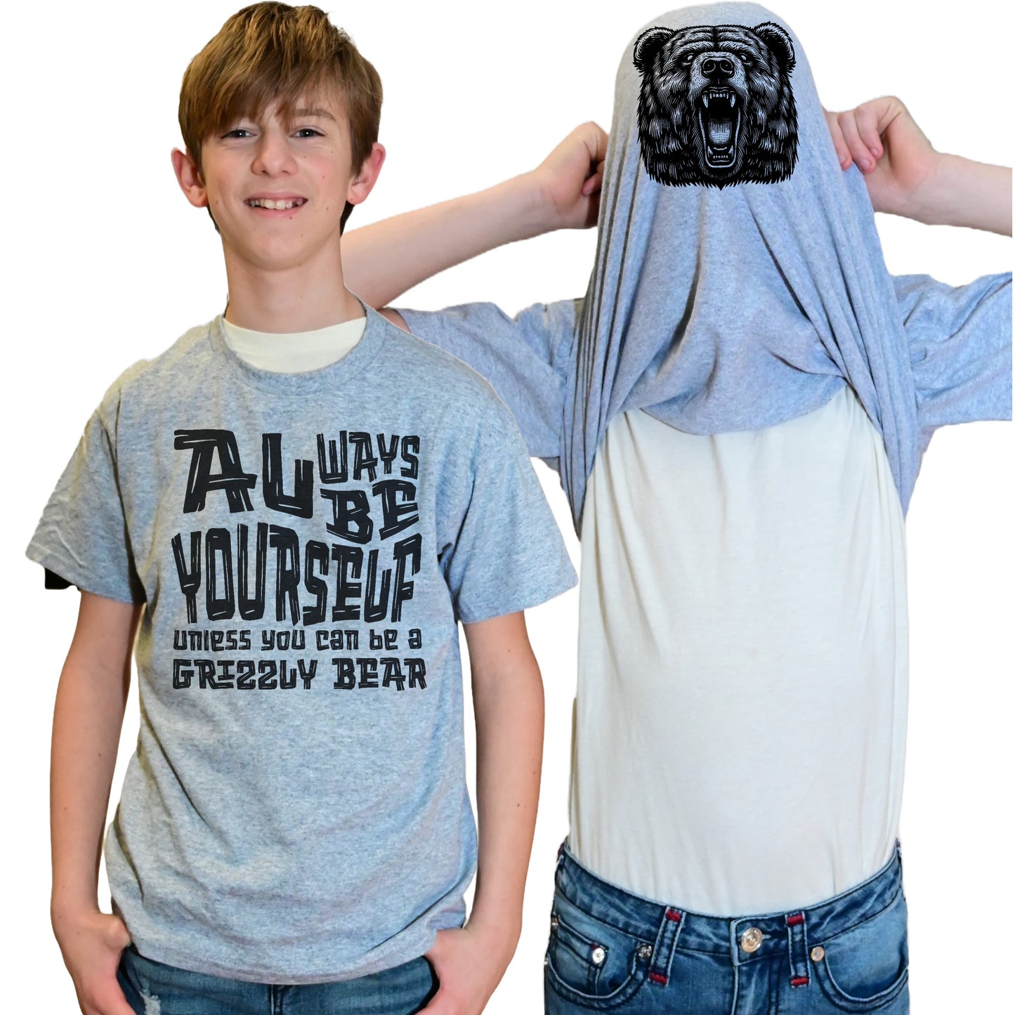 Always Be Yourself Unless You Can Be A Grizzly Bear Funny Flip Shirt