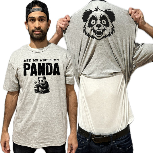 Ask Me About My Panda Flip Shirt - Funny Animal T-Shirt Flip Tee