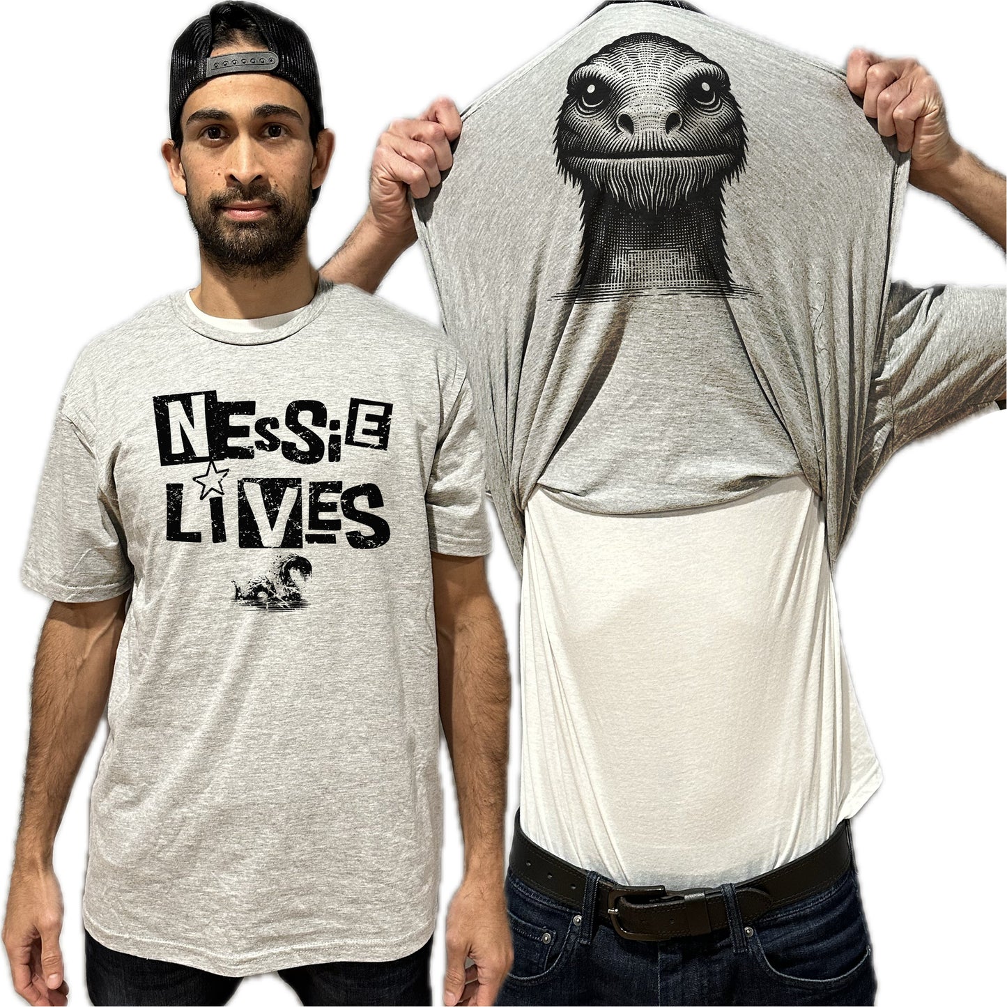 Nessie Lives Loch Ness Monster Flip Shirt - Funny Cryptid Flip Tee T-Shirt