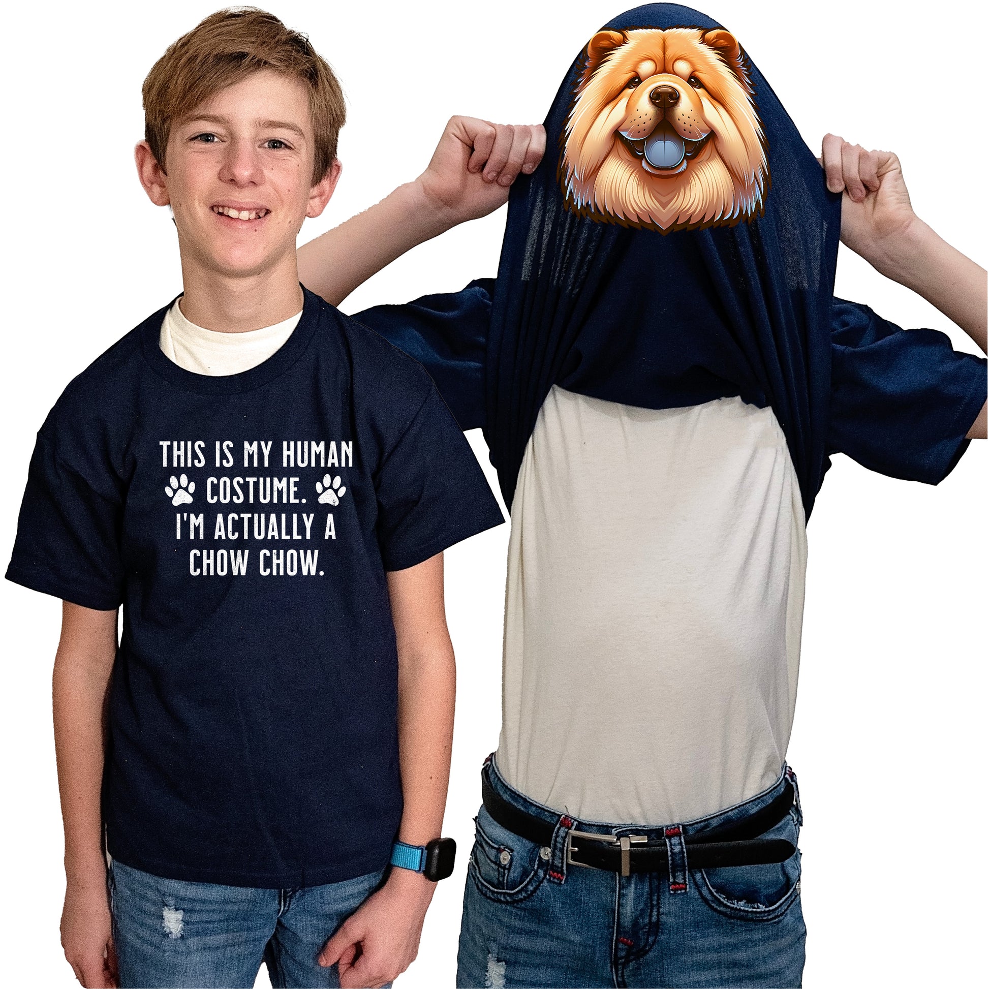 I'm Really A Chow Chow Flip Shirt - Funny Dog Owner T-Shirt Flip Tee