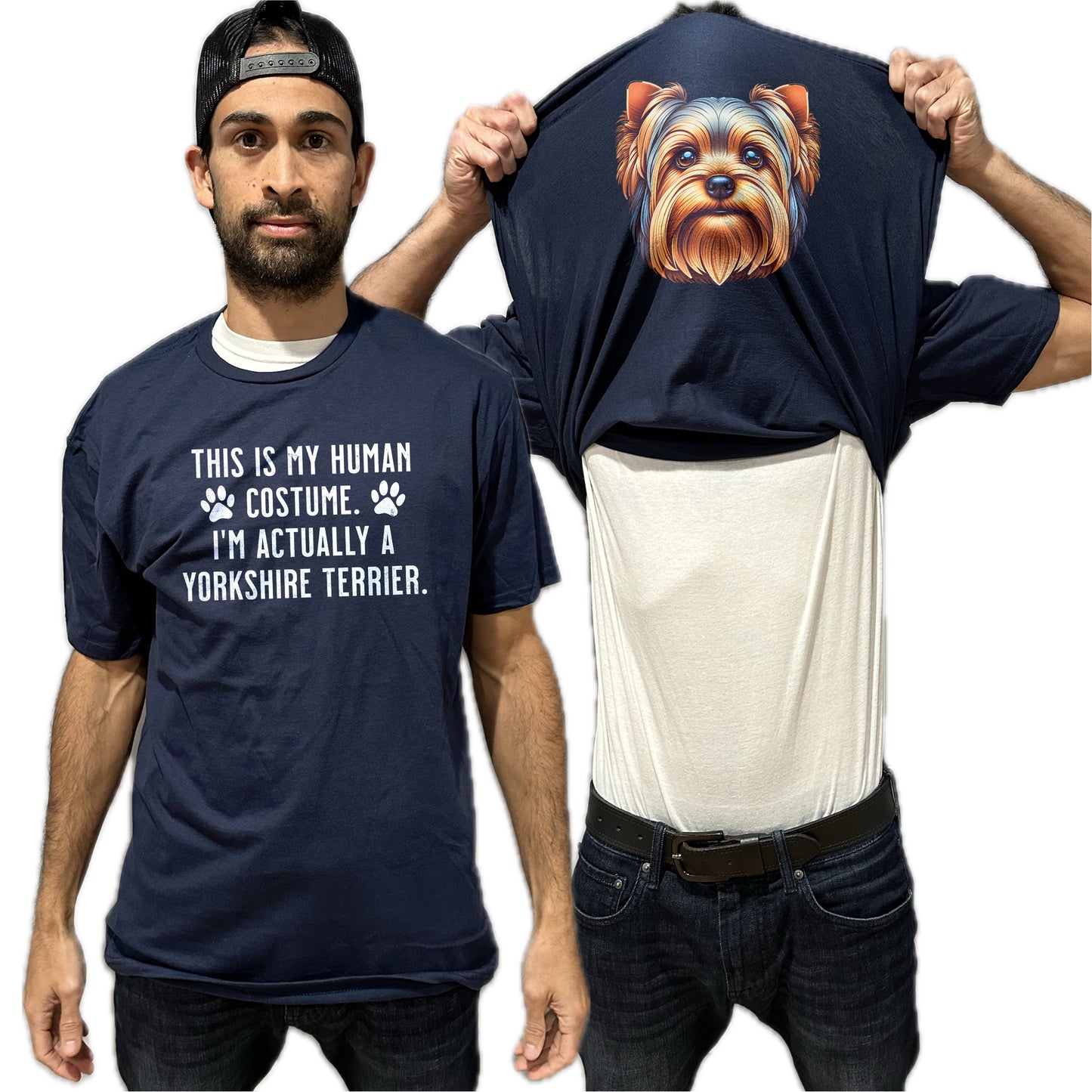 I'm Really A Yorkshire Terrier Flip Shirt - Funny Dog Owner T-Shirt Flip Tee