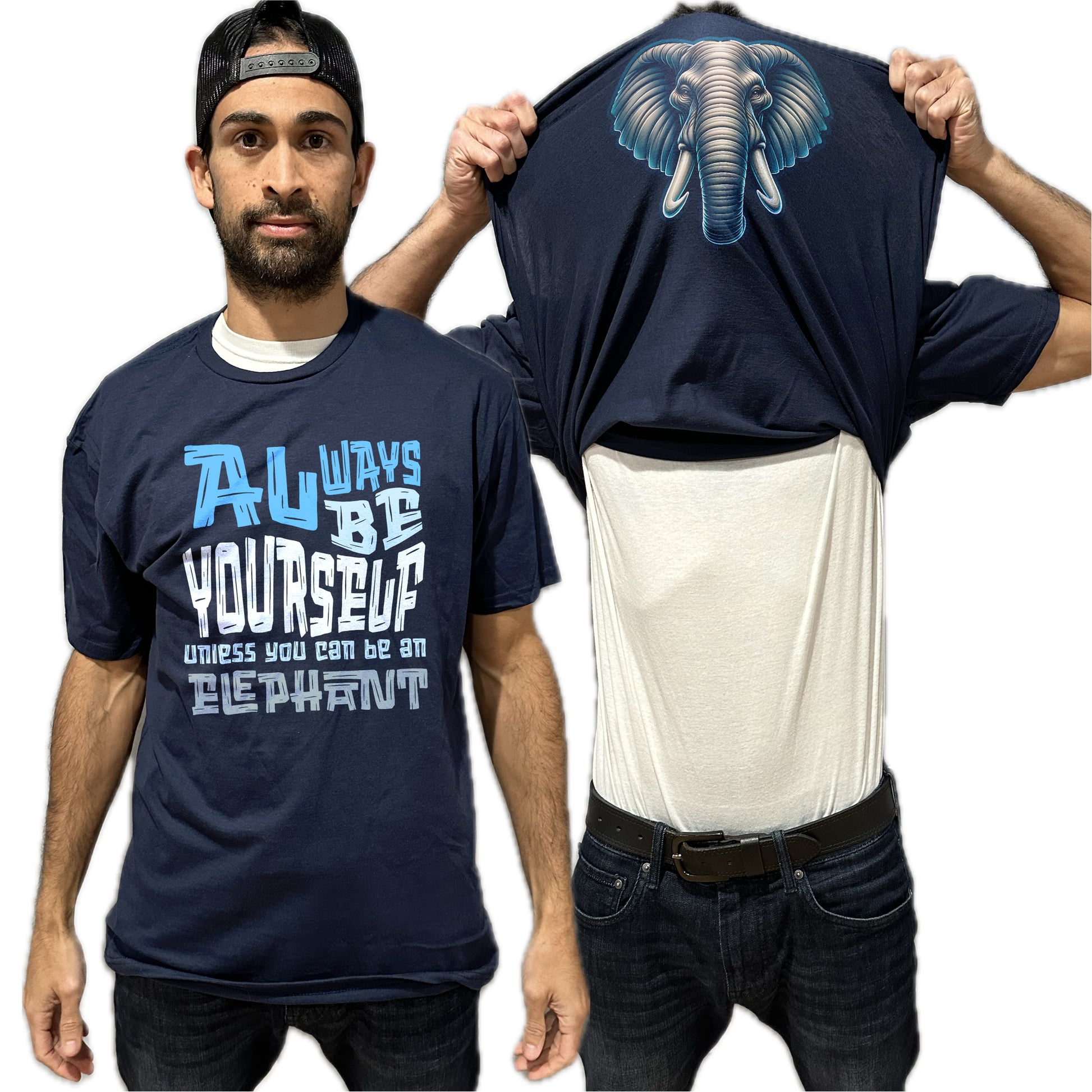 Always Be Yourself Unless You Can Be An Elephant Flip Shirt - Funny Elephant Face T-Shirt Flip Tee