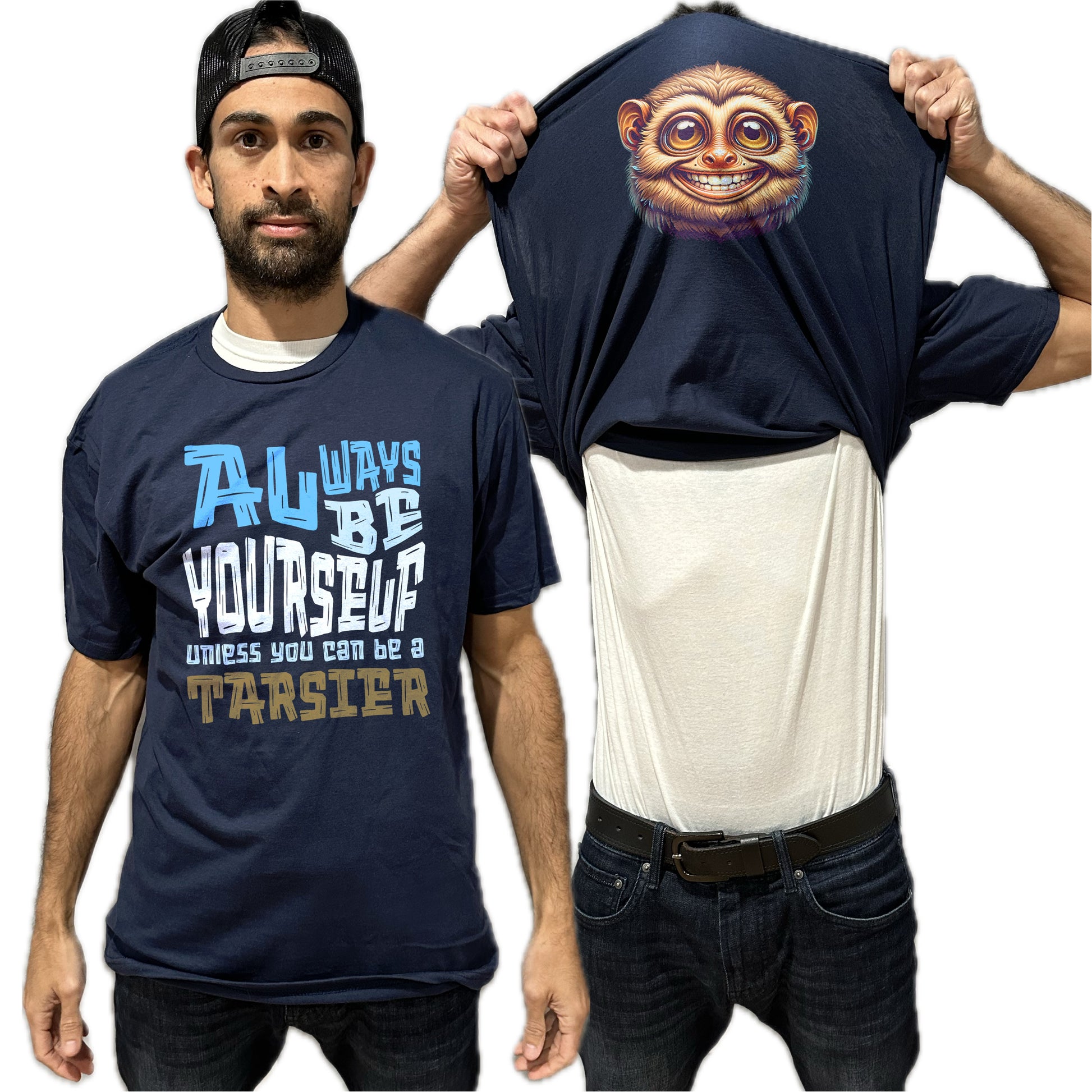 Always Be Yourself Unless You Can Be A Tarsier Flip Shirt - Funny Monkey Face T-Shirt Flip Tee
