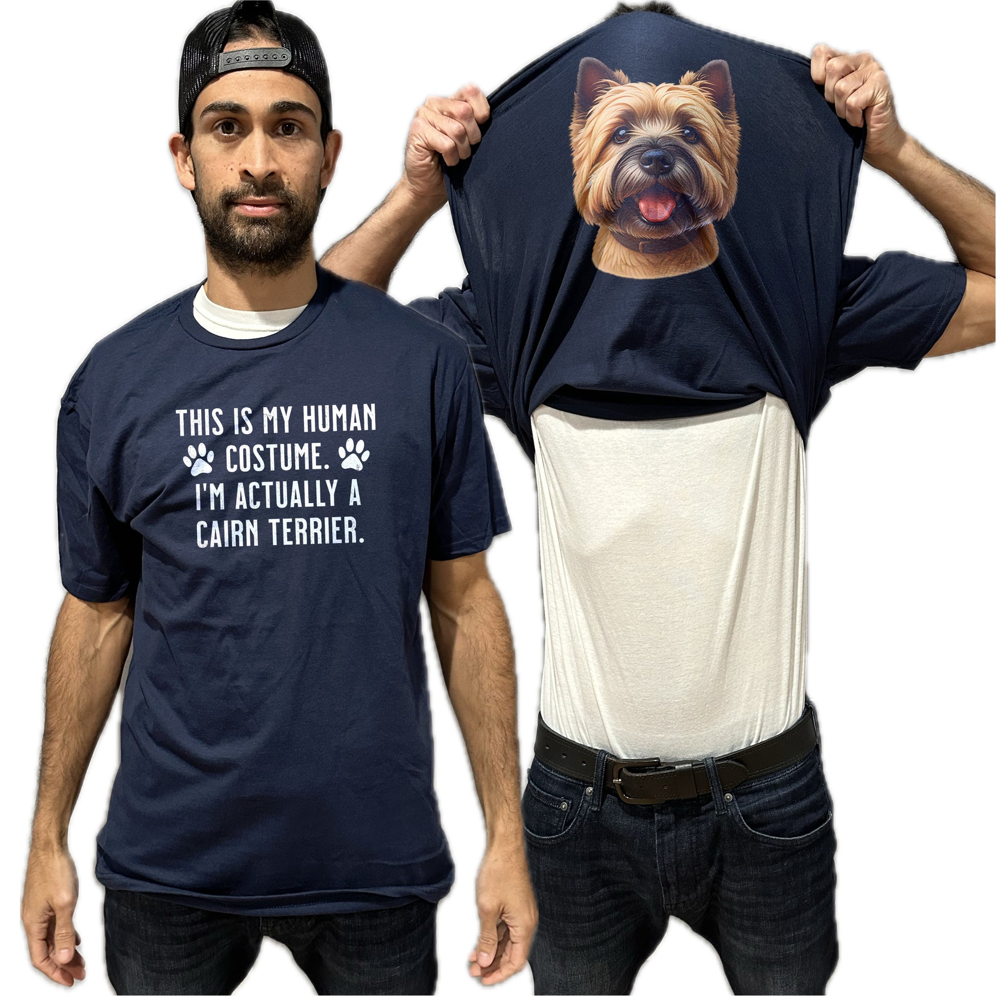 I'm Really A Cairn Terrier Flip Shirt - Funny Dog Owner T-Shirt Flip Tee