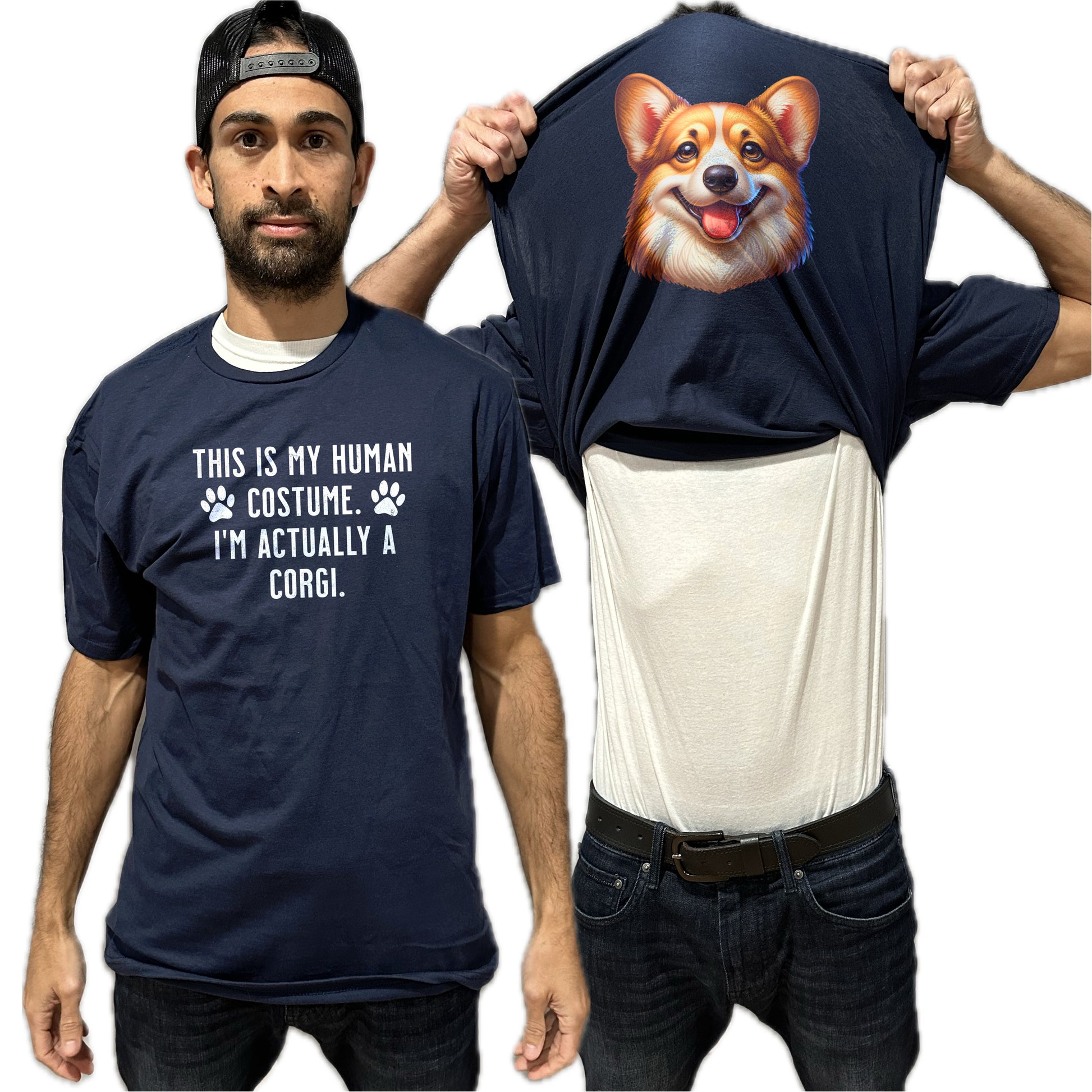 I'm Really A Corgi Flip Shirt - Funny Dog Owner T-Shirt Flip Tee