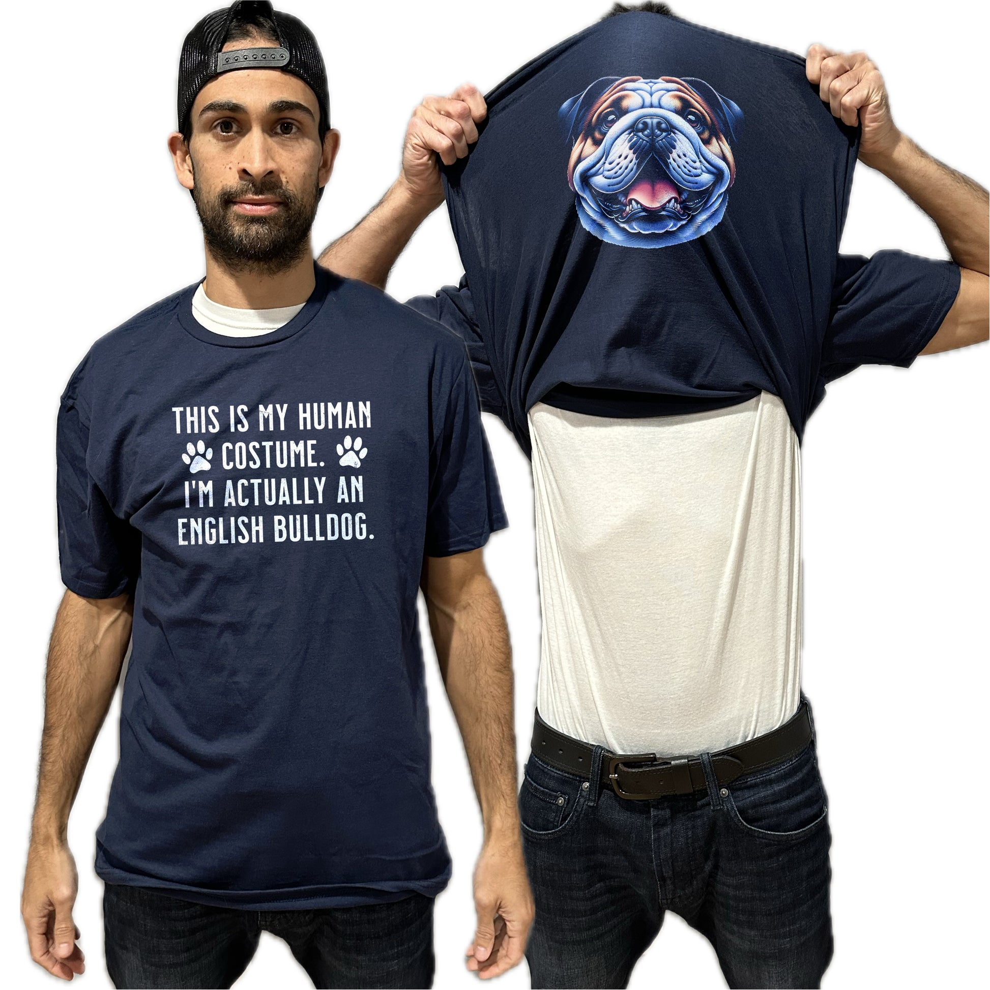 I'm Really An English Bulldog Flip Shirt - Funny Dog Owner T-Shirt Flip Tee