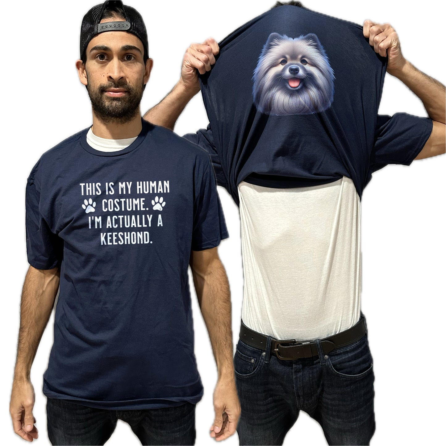 I'm Really A Keeshond Flip Shirt - Funny Dog Owner T-Shirt Flip Tee