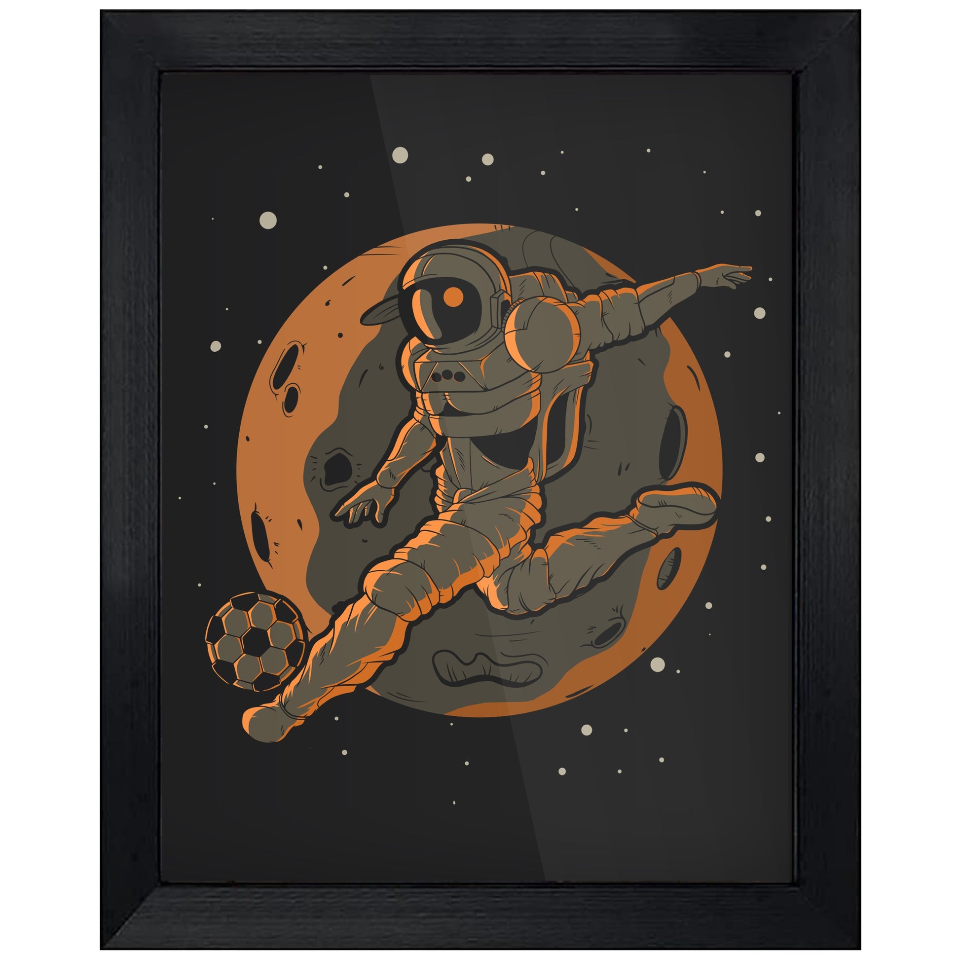 Soccer Astronaut Outer Space Spaceman 8"x10" Wall Art Print