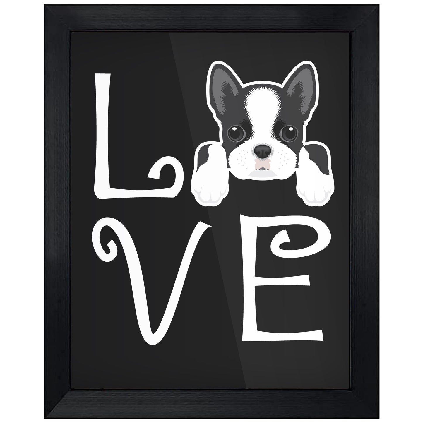 Boston Terrier Love Dog Owner Boston Terrier Puppy 8"x10" Wall Art Print