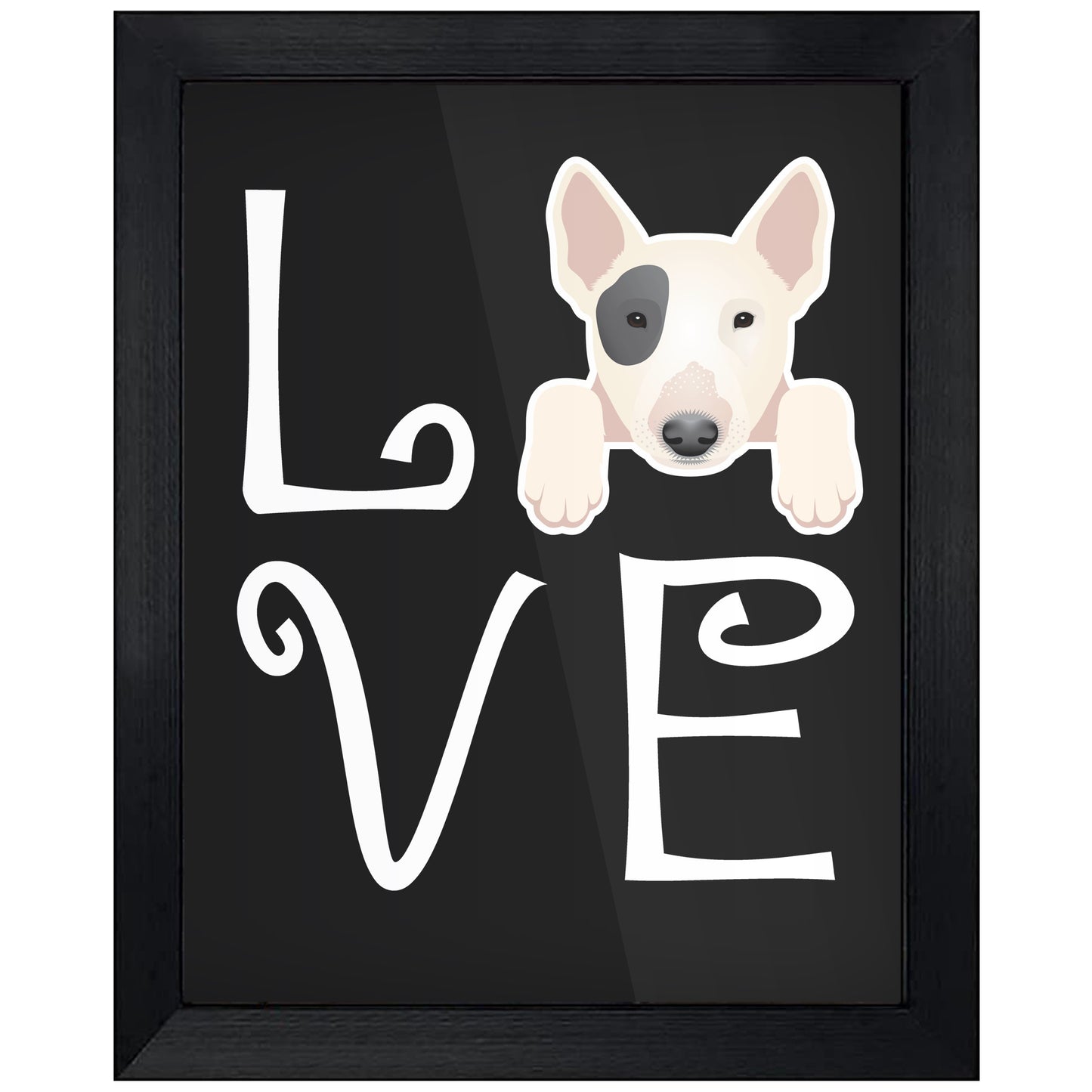 Bull Terrier Love Dog Owner Bull Terrier Puppy 8"x10" Wall Art Print