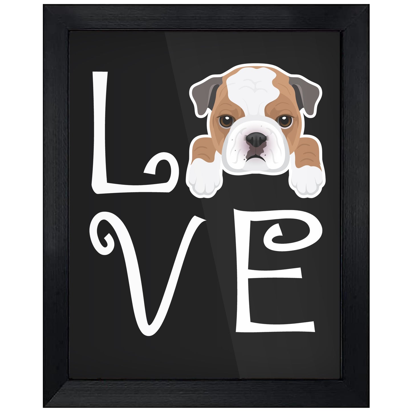 Bulldog Love Dog Owner Bulldog Puppy 8"x10" Wall Art Print