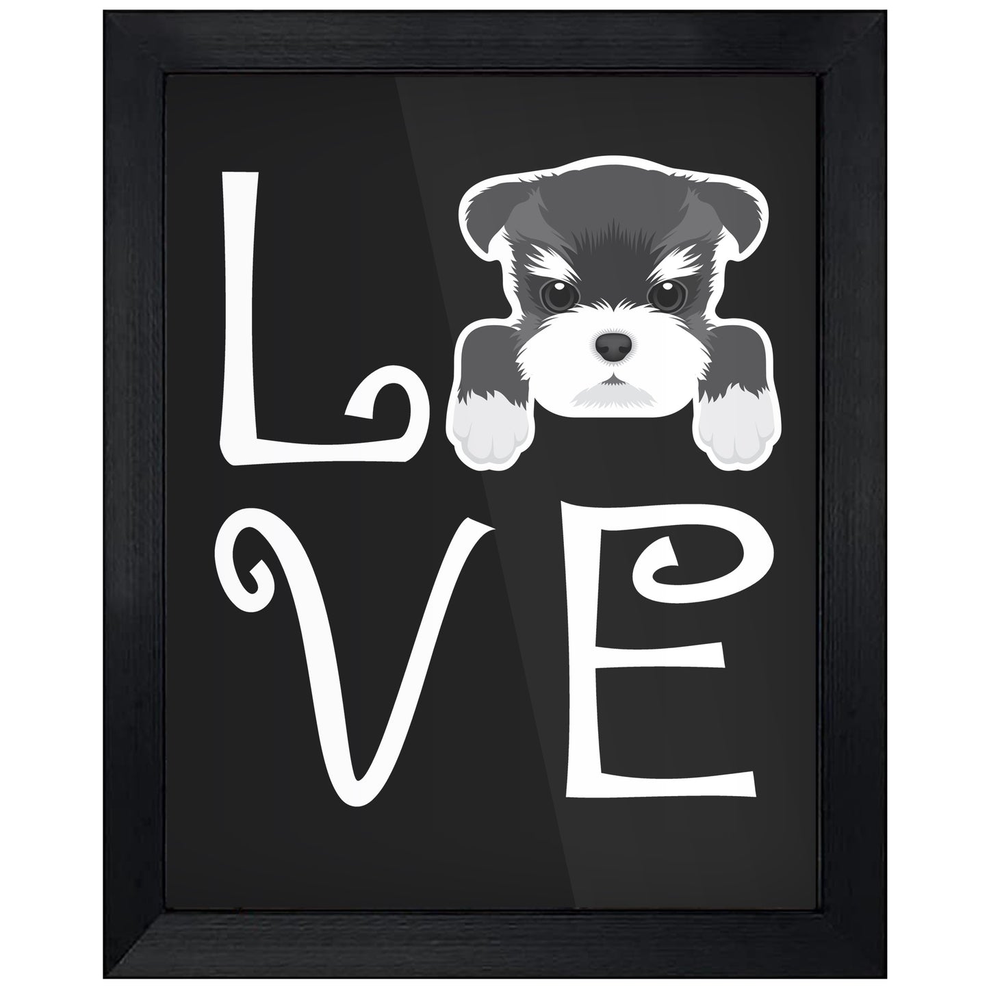 Schnauzer Love Dog Owner Schnauzer Puppy 8"x10" Wall Art Print