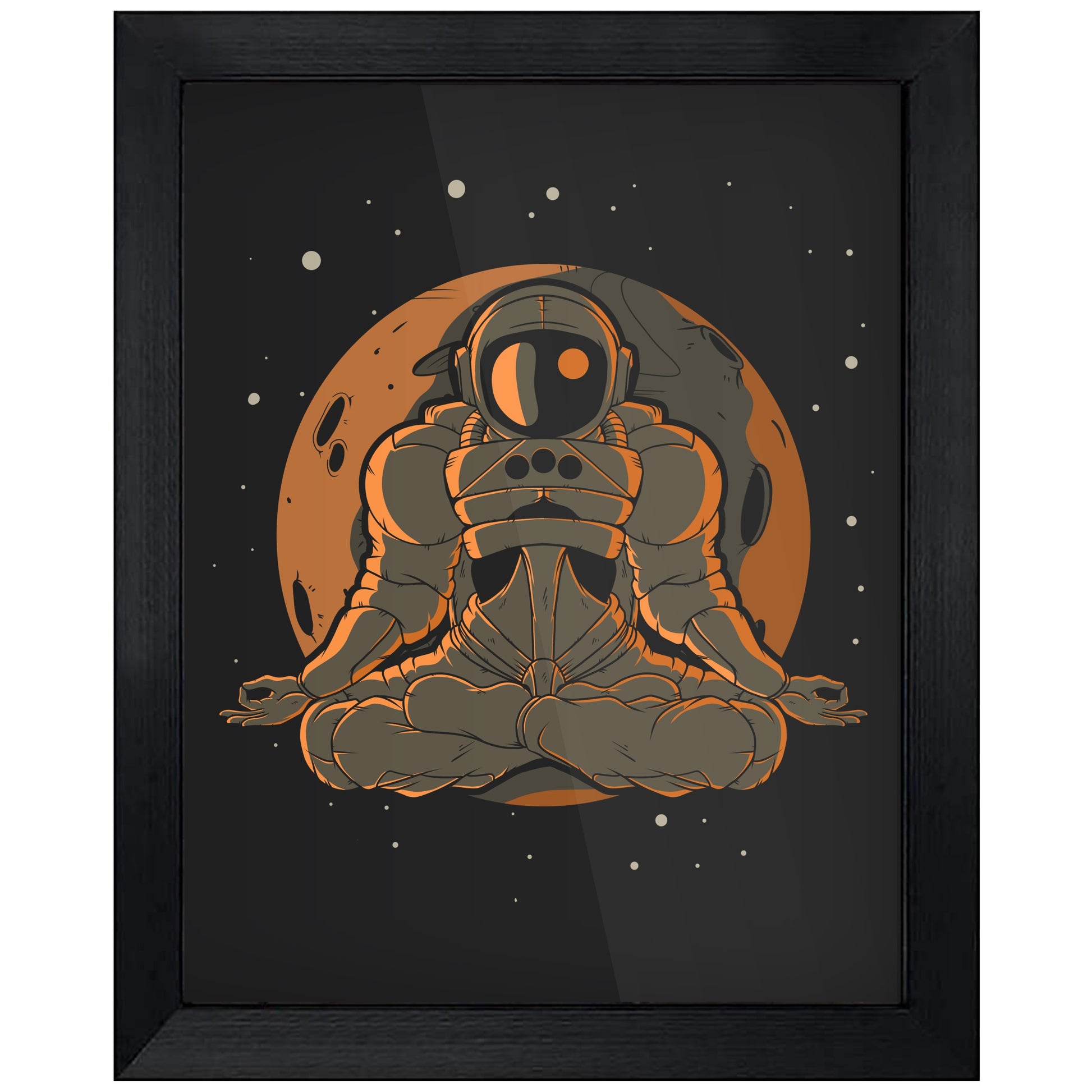 Yoga Pose Astronaut Outer Space Spaceman Yoga 8"x10" Wall Art Print