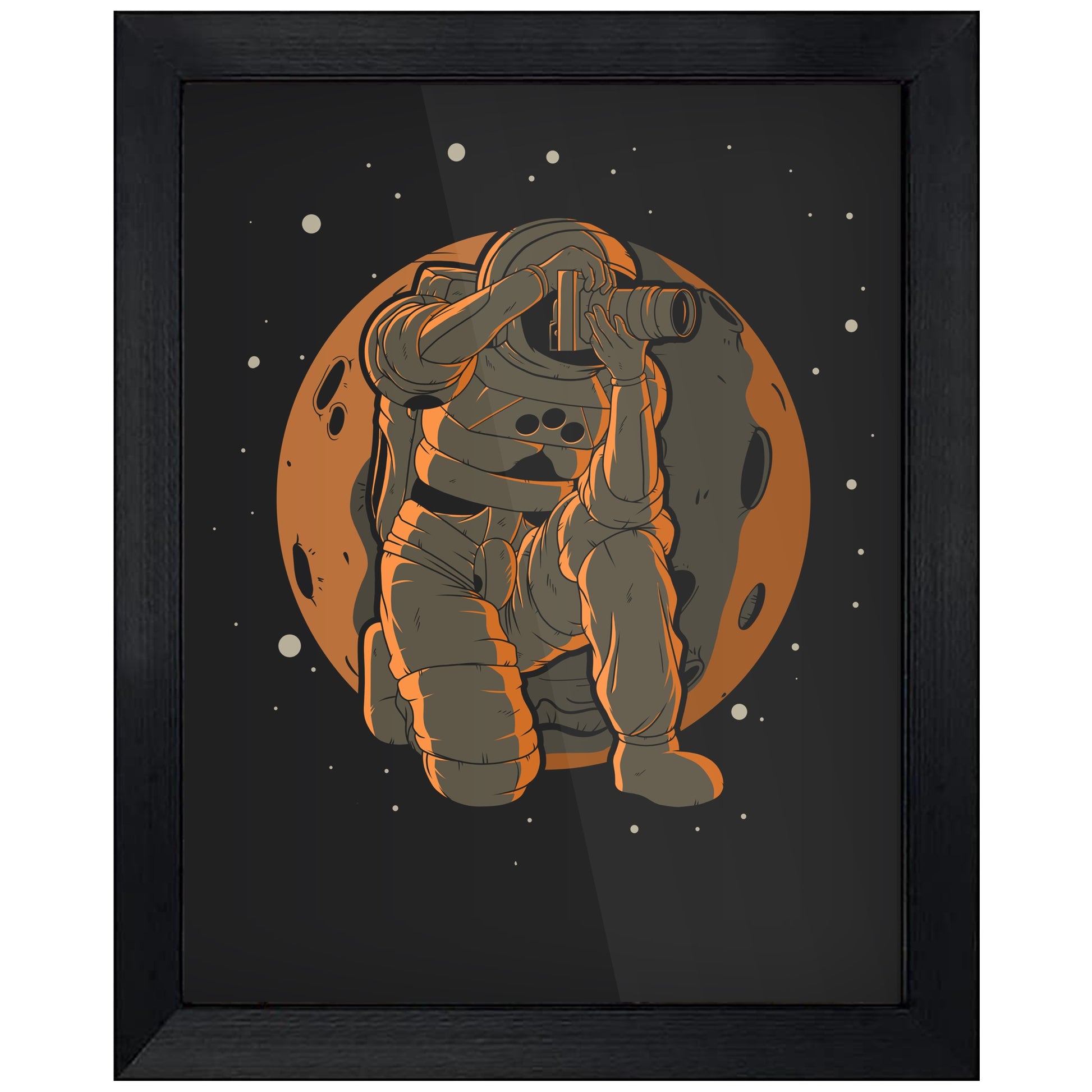 Photographer Astronaut Outer Space Spaceman Photography 8"x10" Wall Art Print