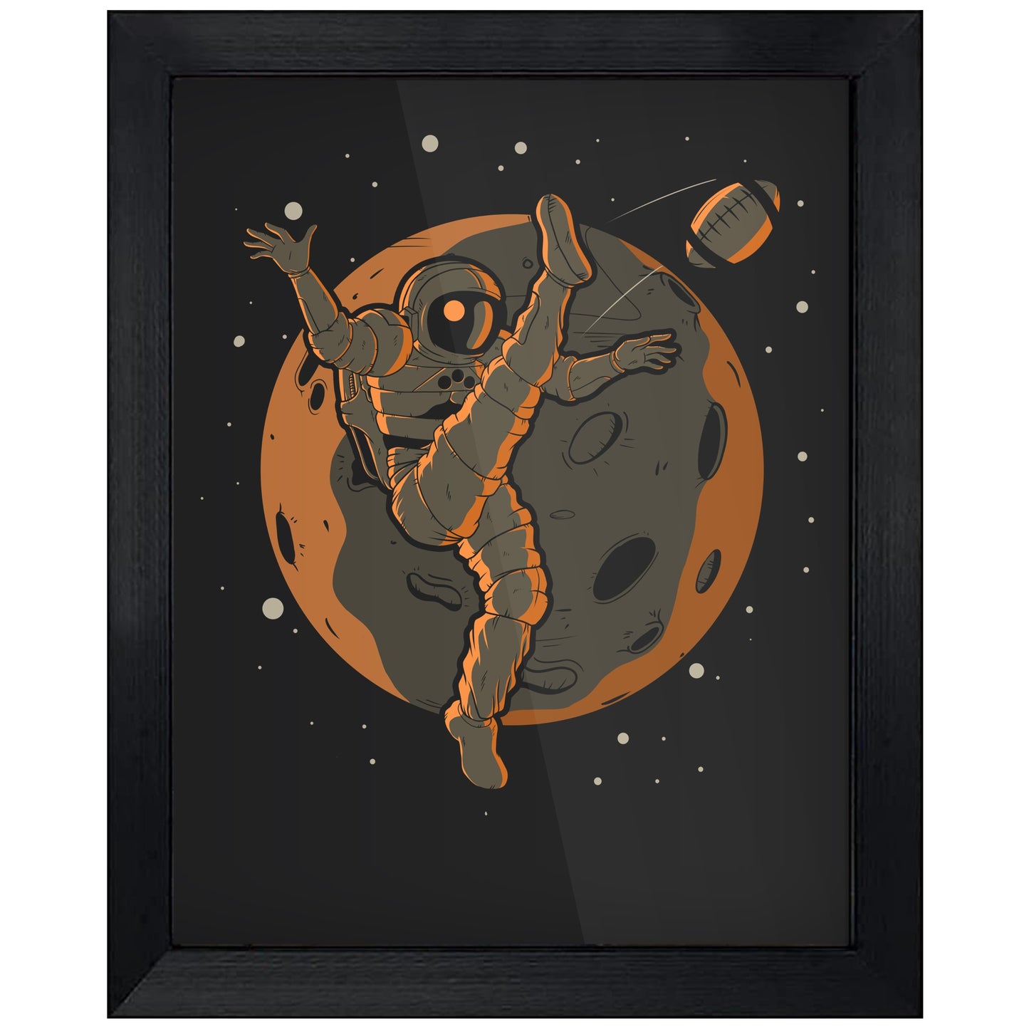 Punter Astronaut Outer Space Spaceman Football 8"x10" Wall Art Print