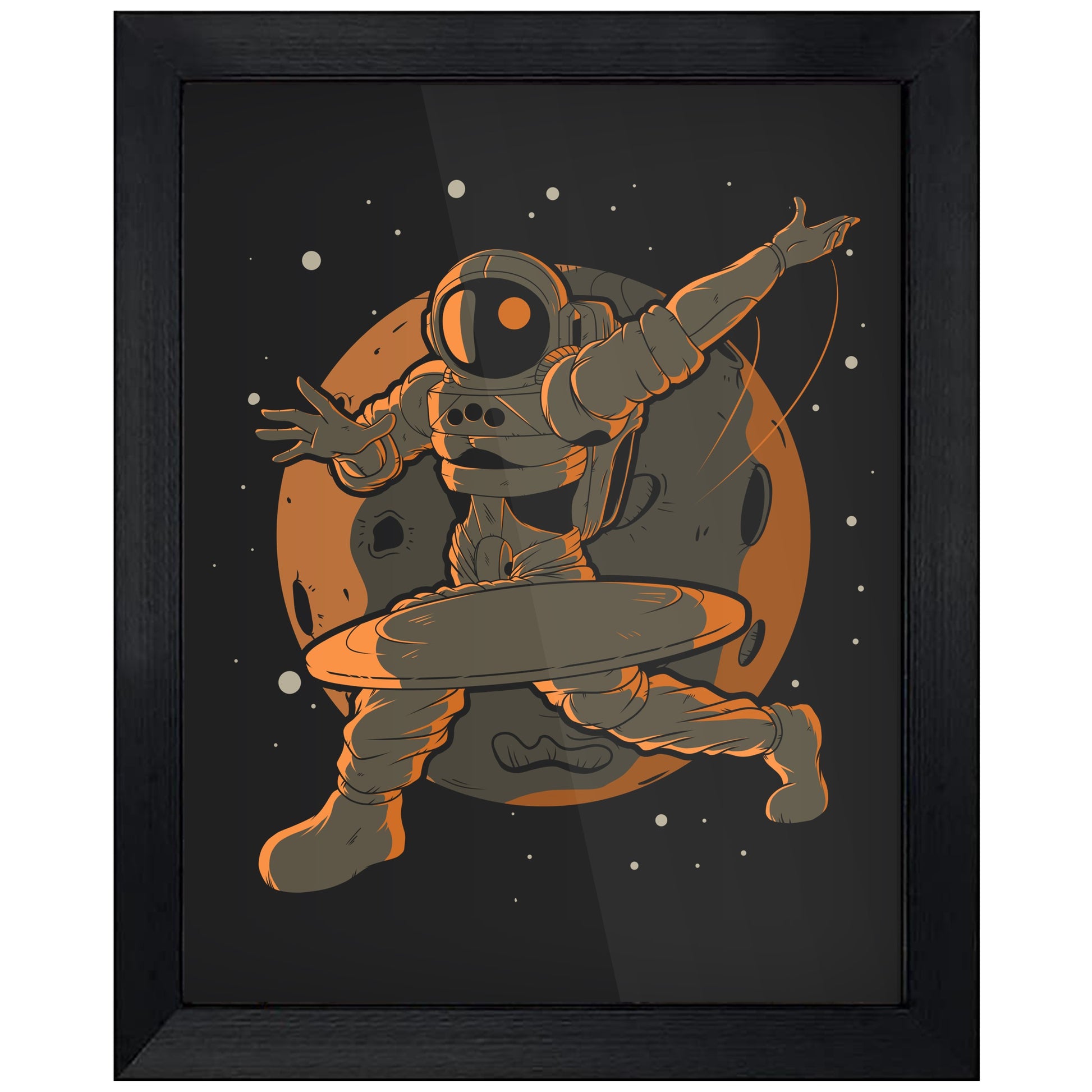 Disc Golf Astronaut Outer Space Spaceman Disc Golf 8"x10" Wall Art Print