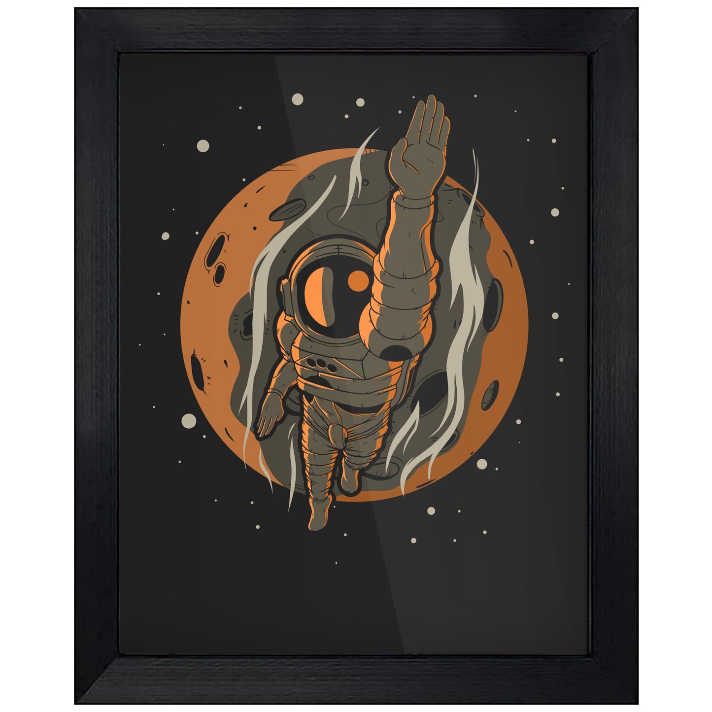 Swimmer Astronaut Outer Space Spaceman Swimming 8"x10" Wall Art Print