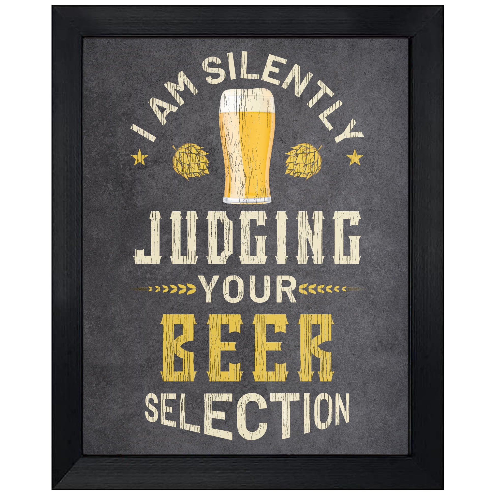 I Am Silently Judging Your Beer Selection Funny Craft Beer 8"x10" Wall Art Print