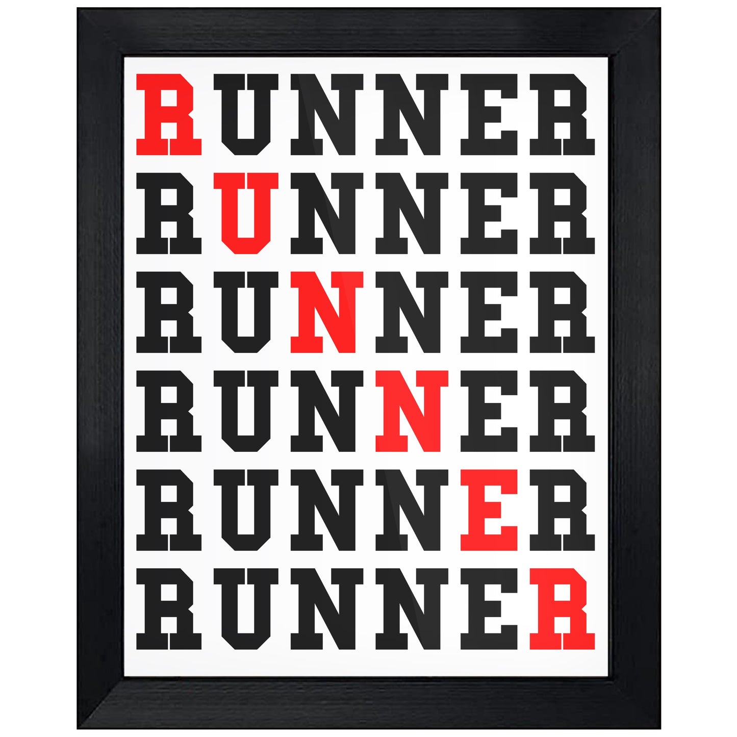 Repeating Runner Running 8"x10" Wall Art Print