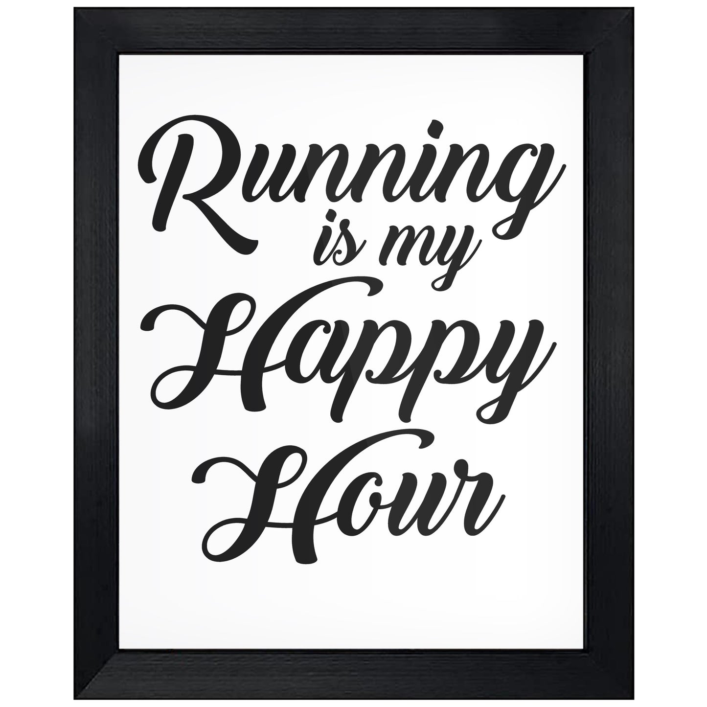 Running Is My Happy Hour Runner 8"x10" Wall Art Print