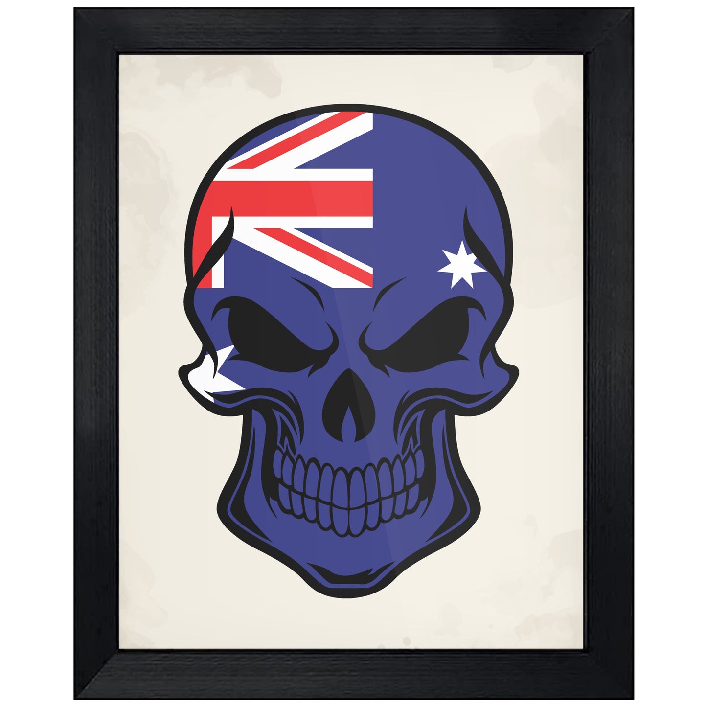 Australian Flag Australia Skull Cool 8"x10" Wall Art Print