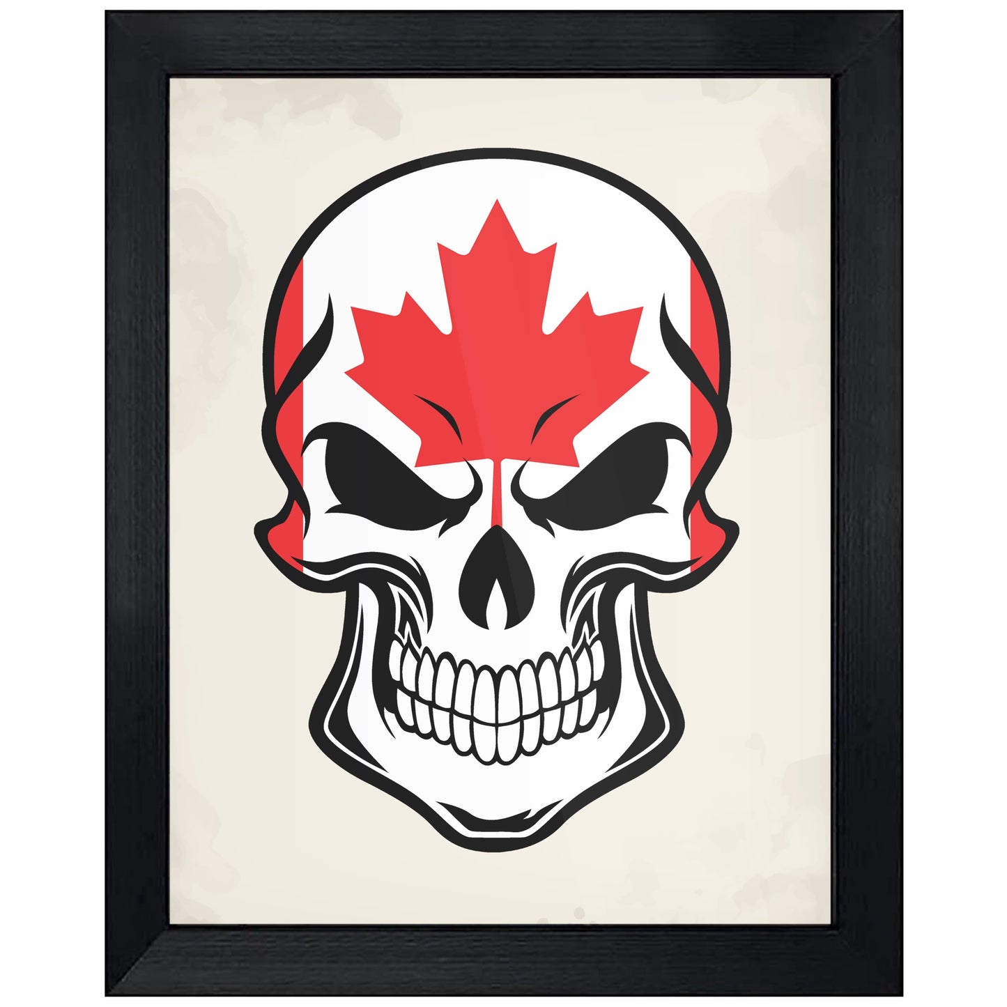 Canadian Flag Canada Skull Cool 8"x10" Wall Art Print