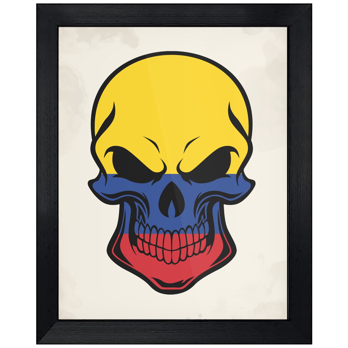Colombian Flag Colombia Skull Cool 8"x10" Wall Art Print