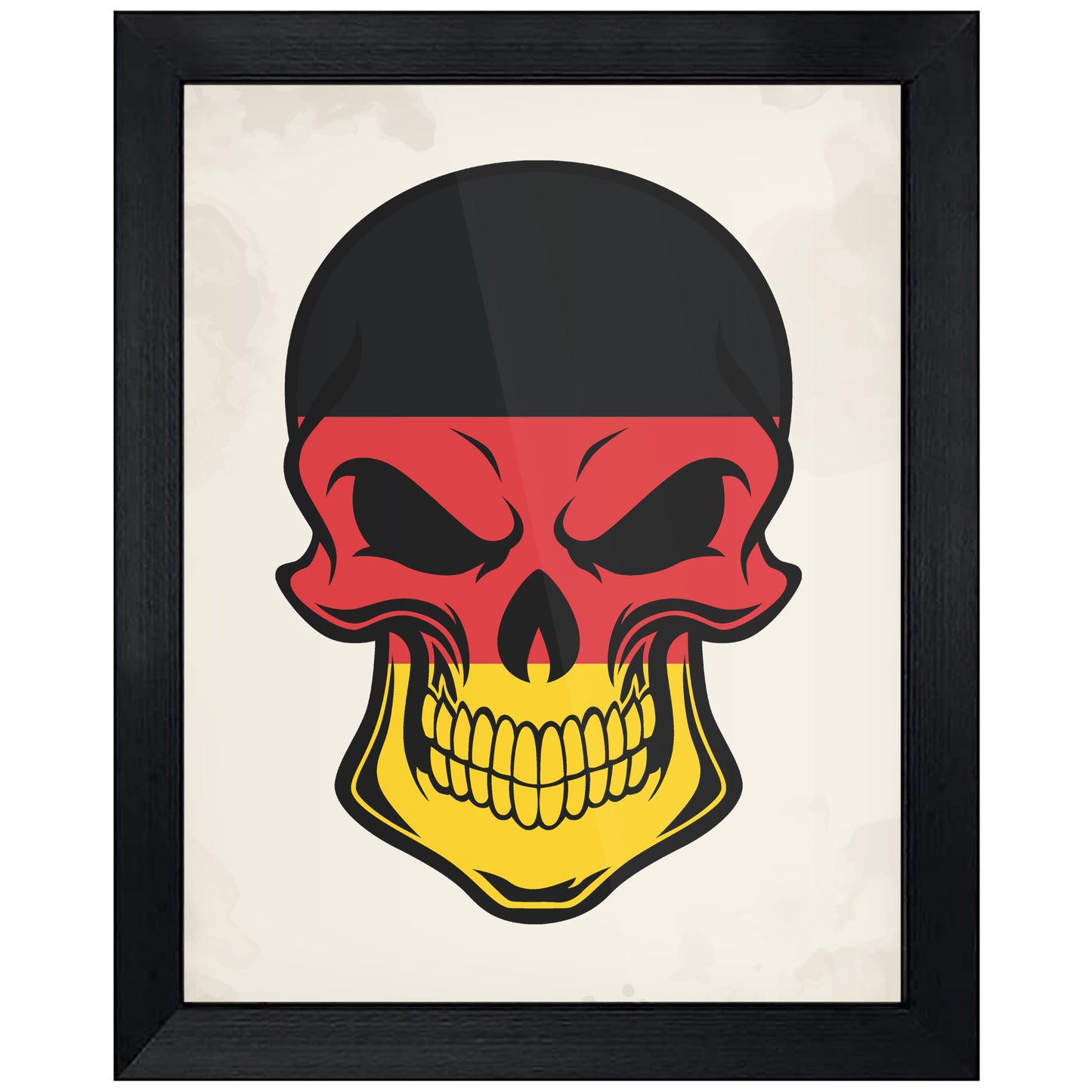 German Flag Germany Skull Cool 8"x10" Wall Art Print