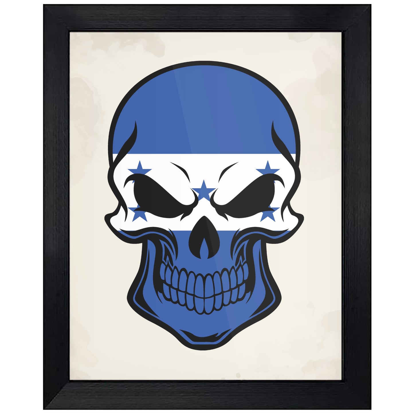 Honduran Flag Honduras Skull Cool 8"x10" Wall Art Print