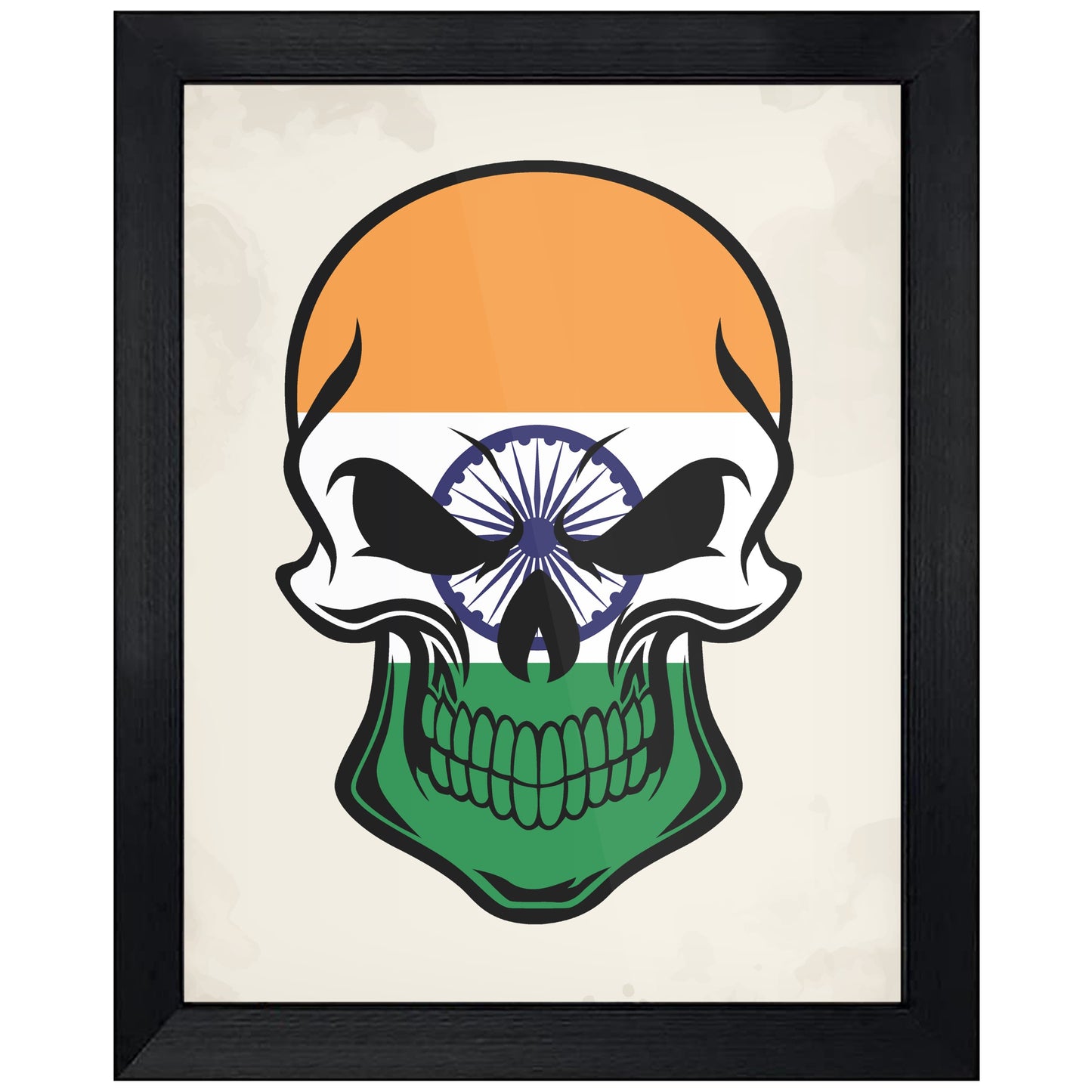 Indian Flag India Skull Cool 8"x10" Wall Art Print