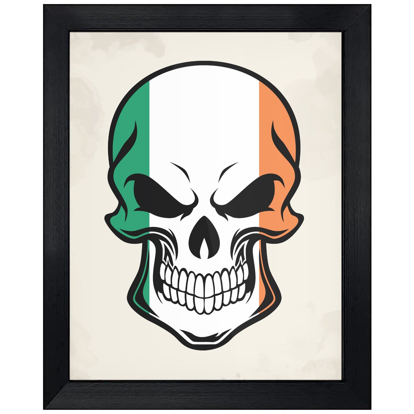 Irish Flag Ireland Skull Cool 8"x10" Wall Art Print
