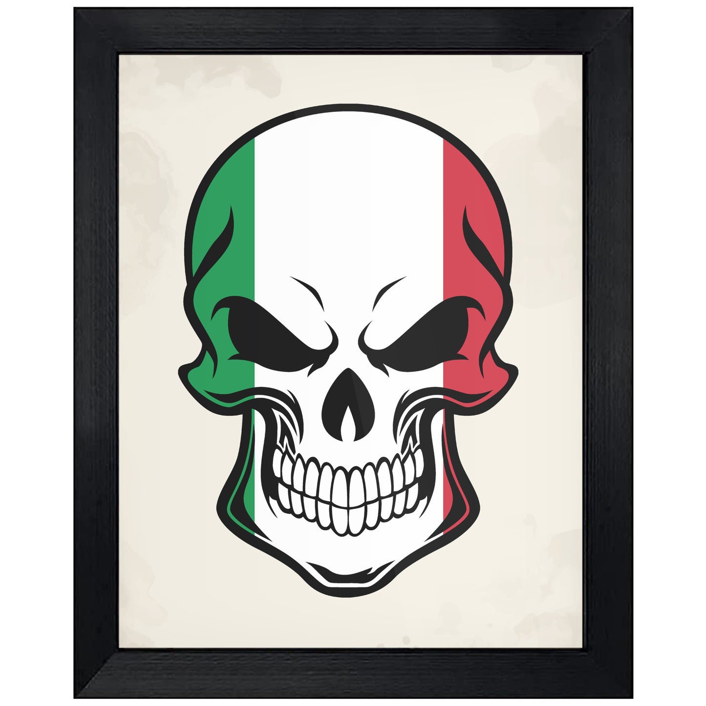Italian Flag Italy Skull Cool 8"x10" Wall Art Print