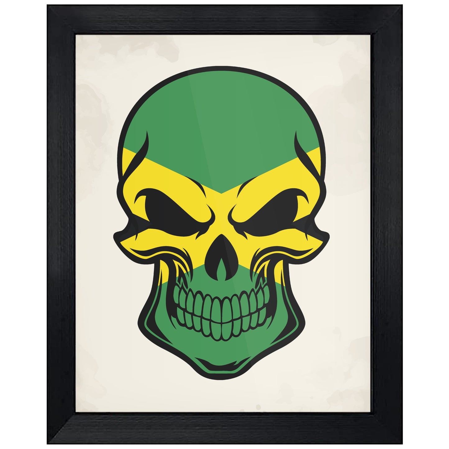 Jamaican Flag Jamaica Skull Cool 8"x10" Wall Art Print