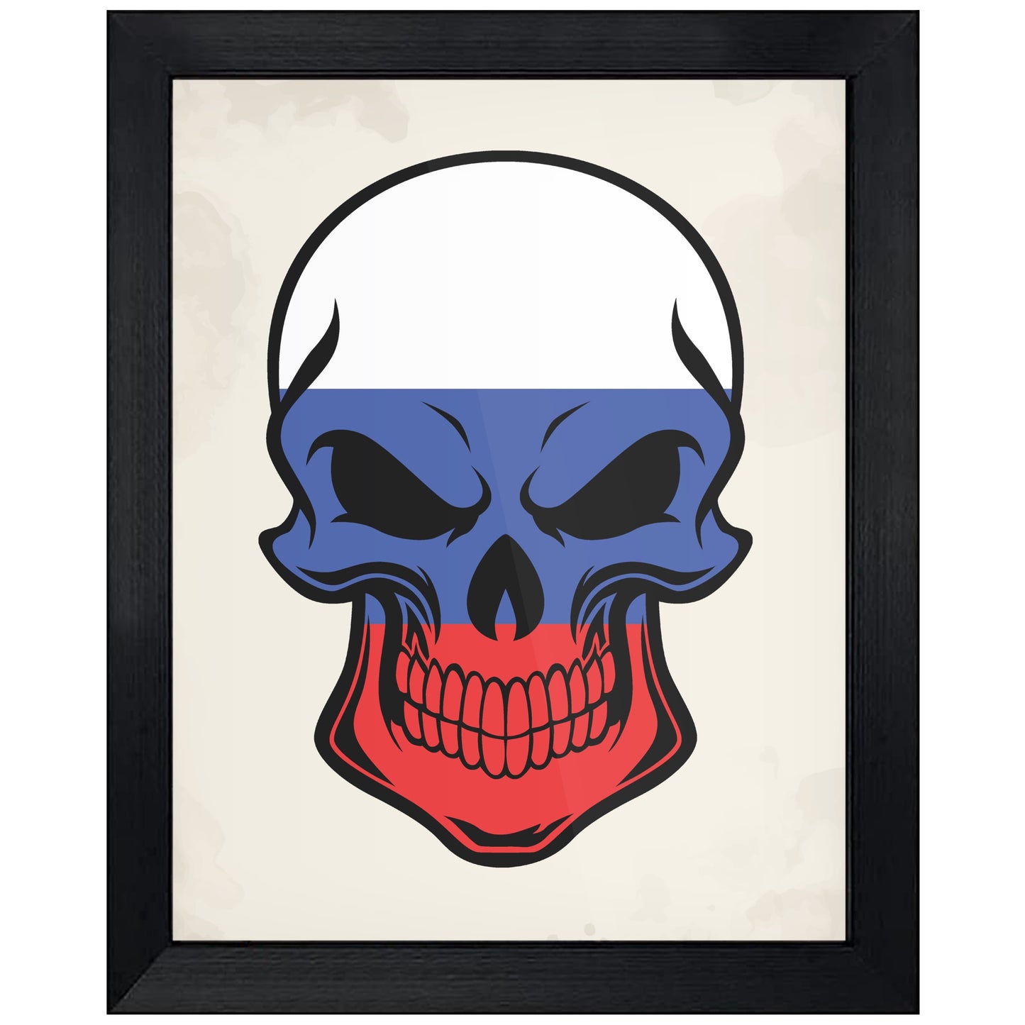 Russian Flag Russia Skull Cool 8"x10" Wall Art Print