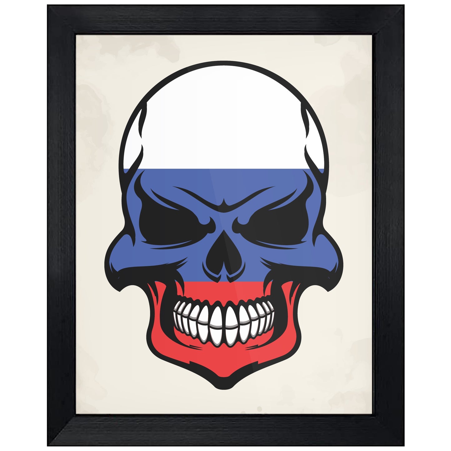 Russian Flag Skull Cool Russia Skull 8"x10" Wall Art Print