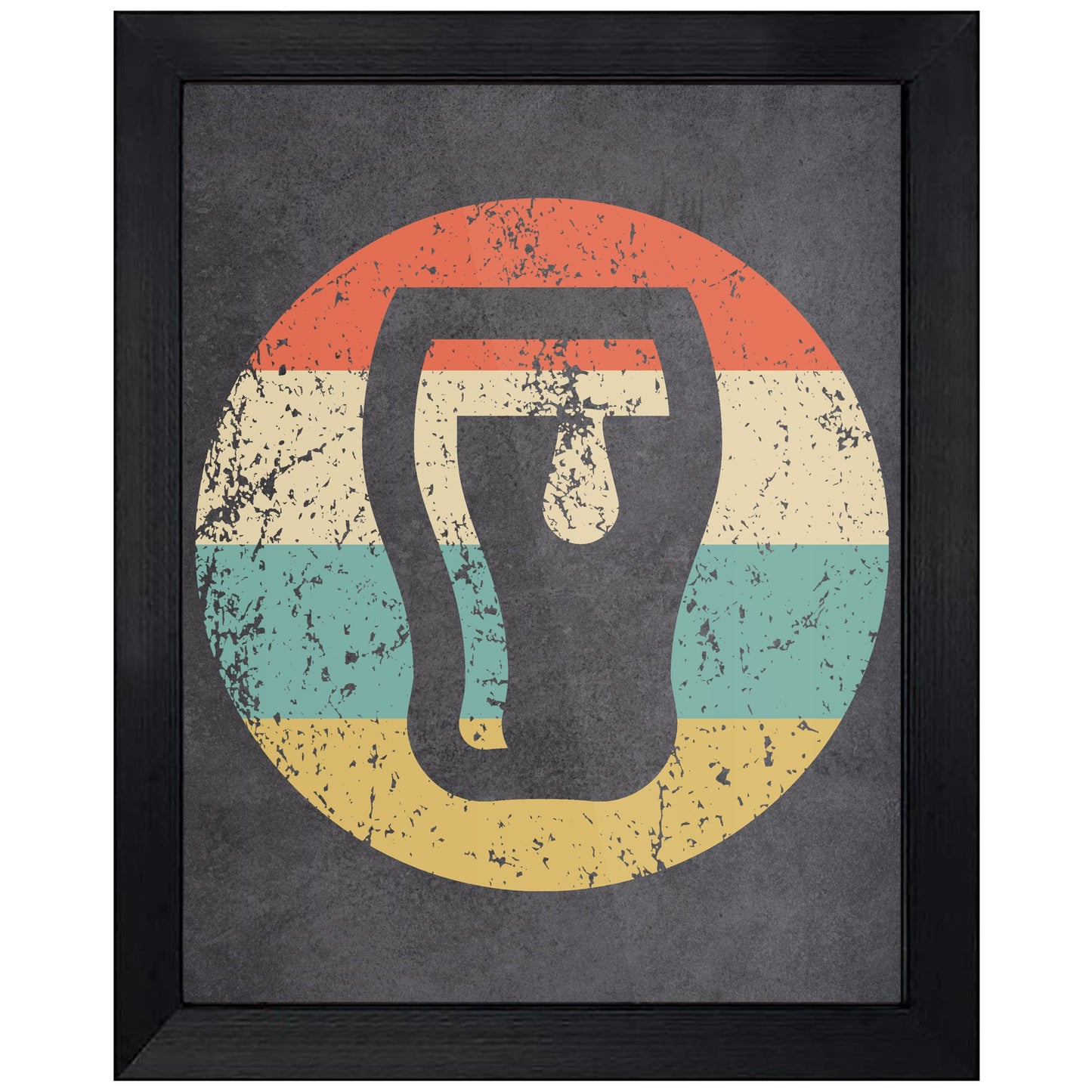 Pint of Beer Craft Beer Icon Retro 8"x10" Wall Art Print