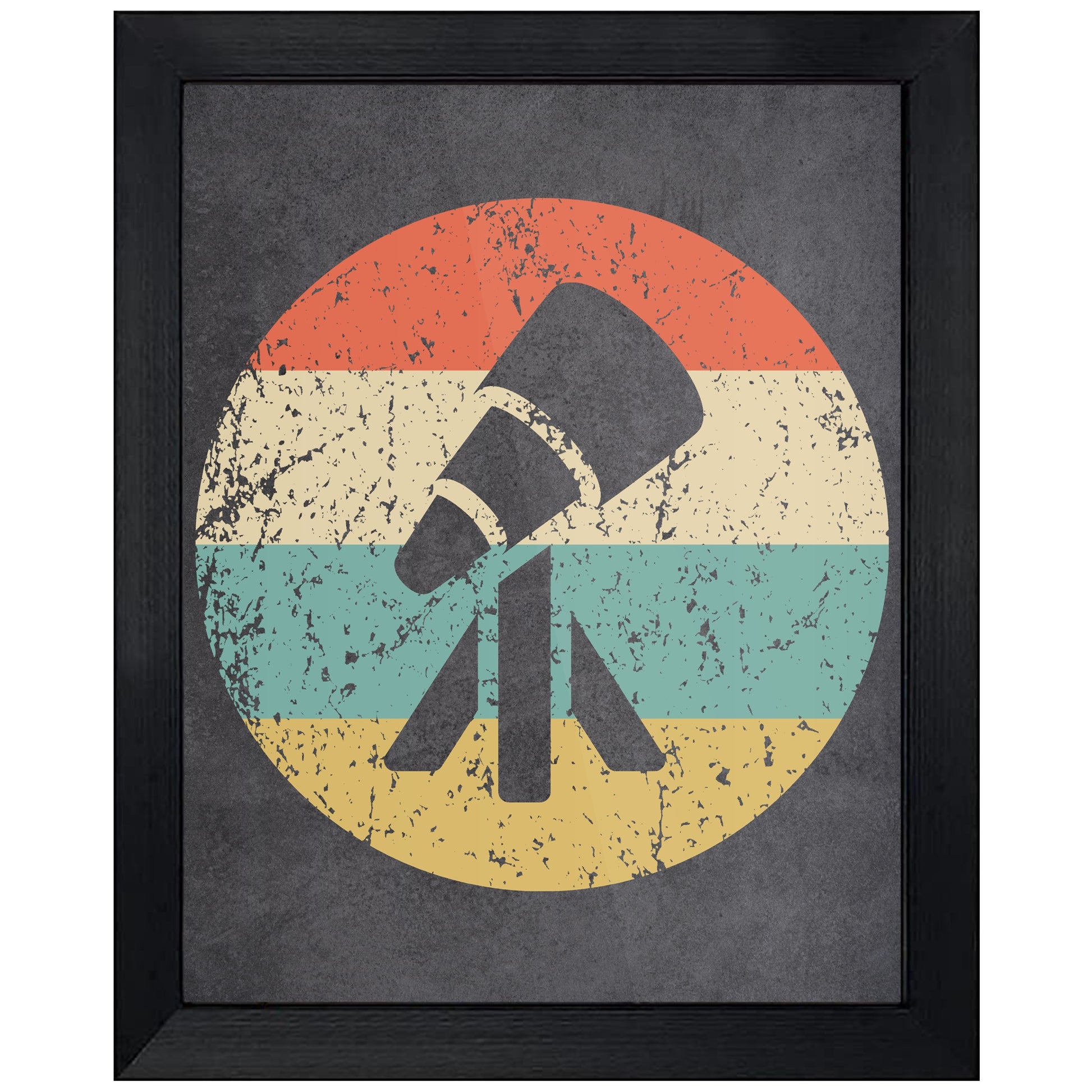 Telescope Astronomer Icon Retro 8"x10" Wall Art Print